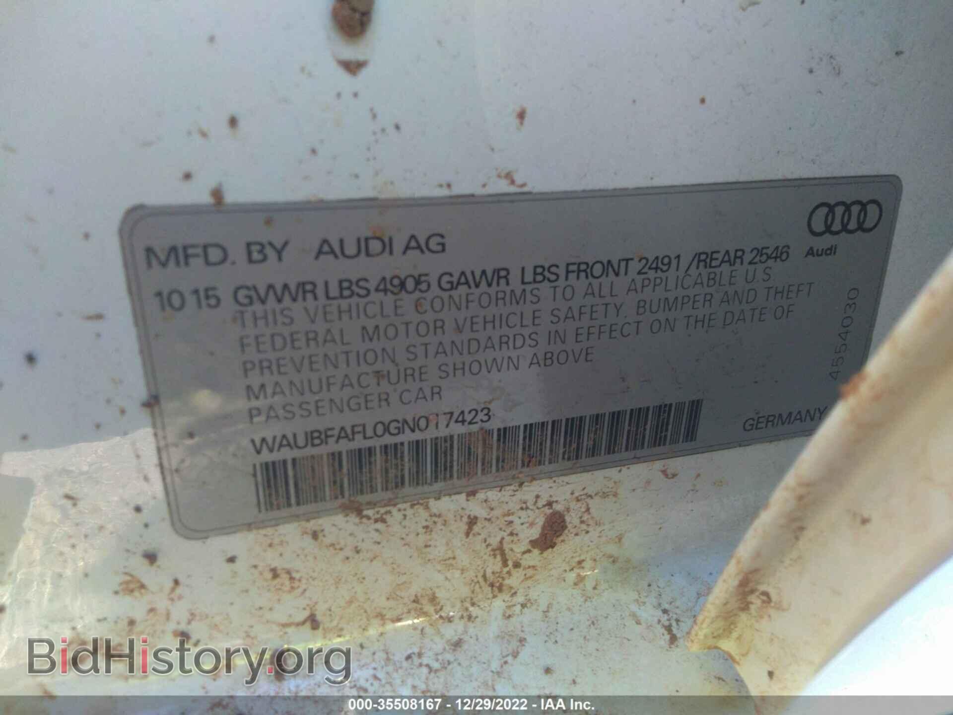 2016 AUDI A4 - VIN: WAUBFAFL0GN017423 - Фото 9