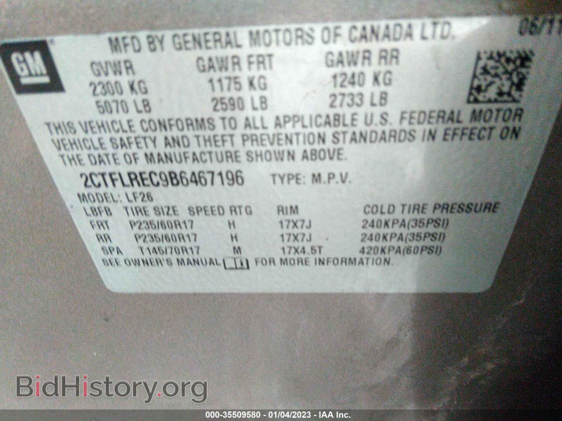 2011 GMC TERRAIN - VIN: 2CTFLREC9B6467196 - Photo 9
