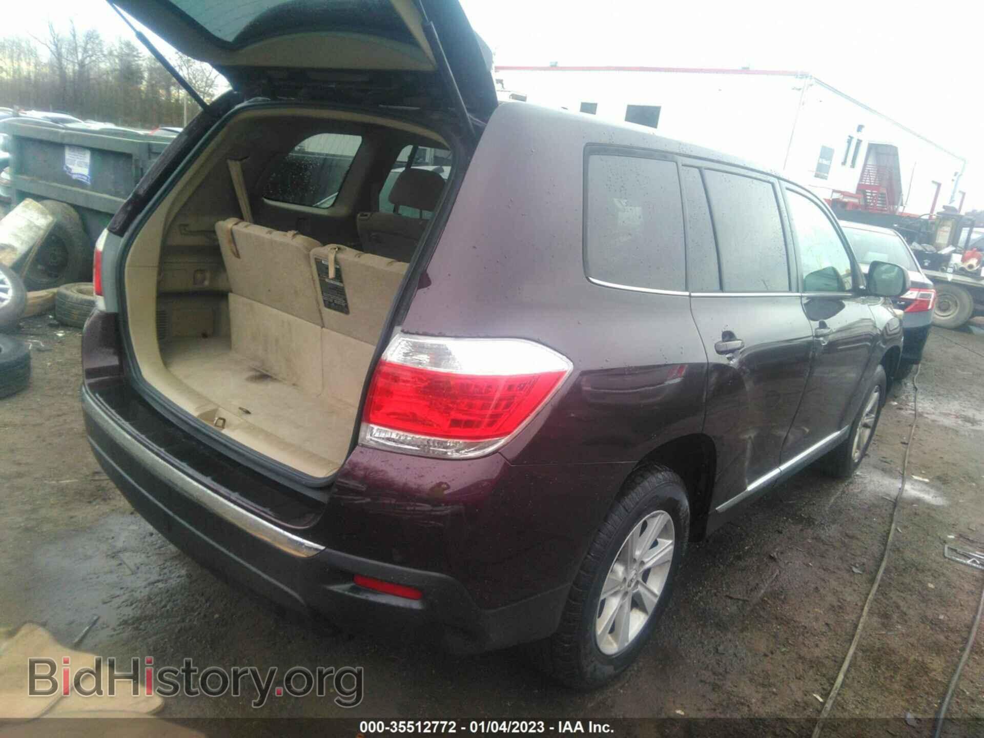 2013 TOYOTA HIGHLANDER - VIN: 5TDBK3EH8DS209475 - Фото 4