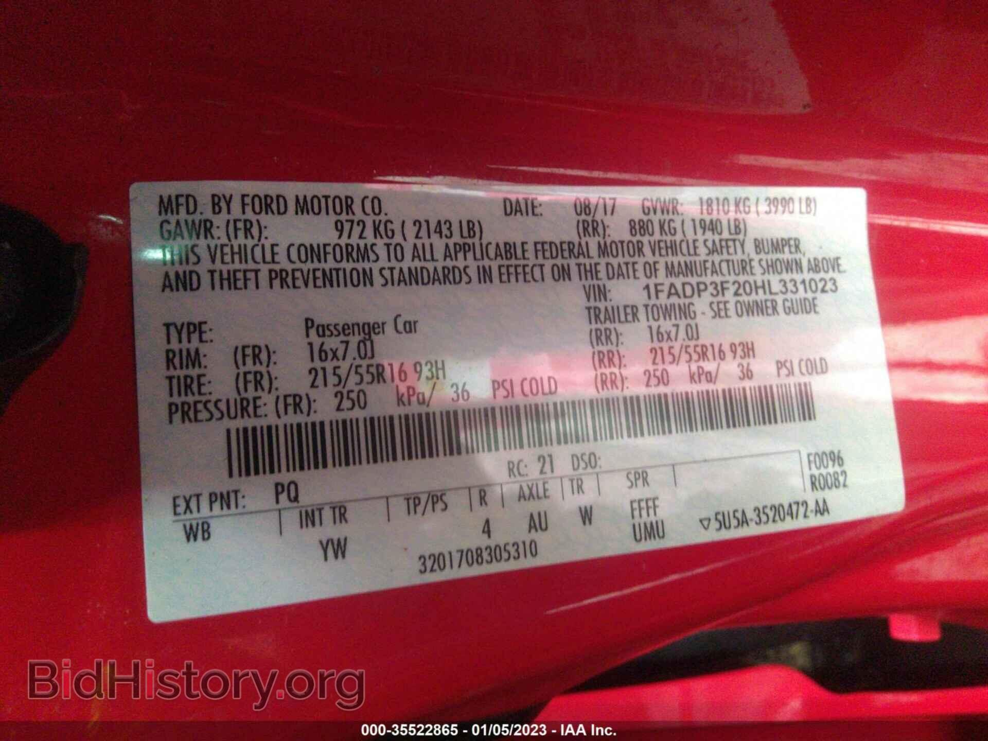 2017 FORD FOCUS - VIN: 1FADP3F20HL331023 - Фото 9