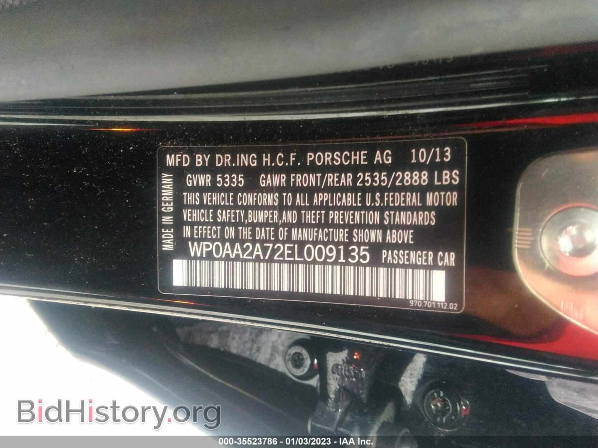 2014 PORSCHE PANAMERA - VIN: WP0AA2A72EL009135 - Фото 9