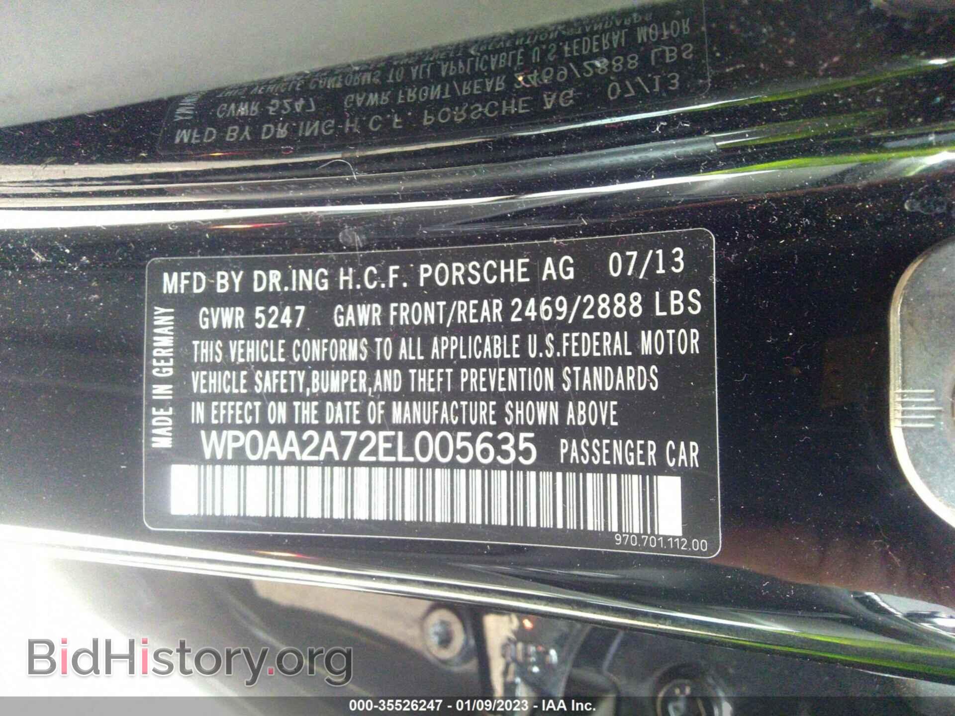 2014 PORSCHE PANAMERA - VIN: WP0AA2A72EL005635 - Фото 9