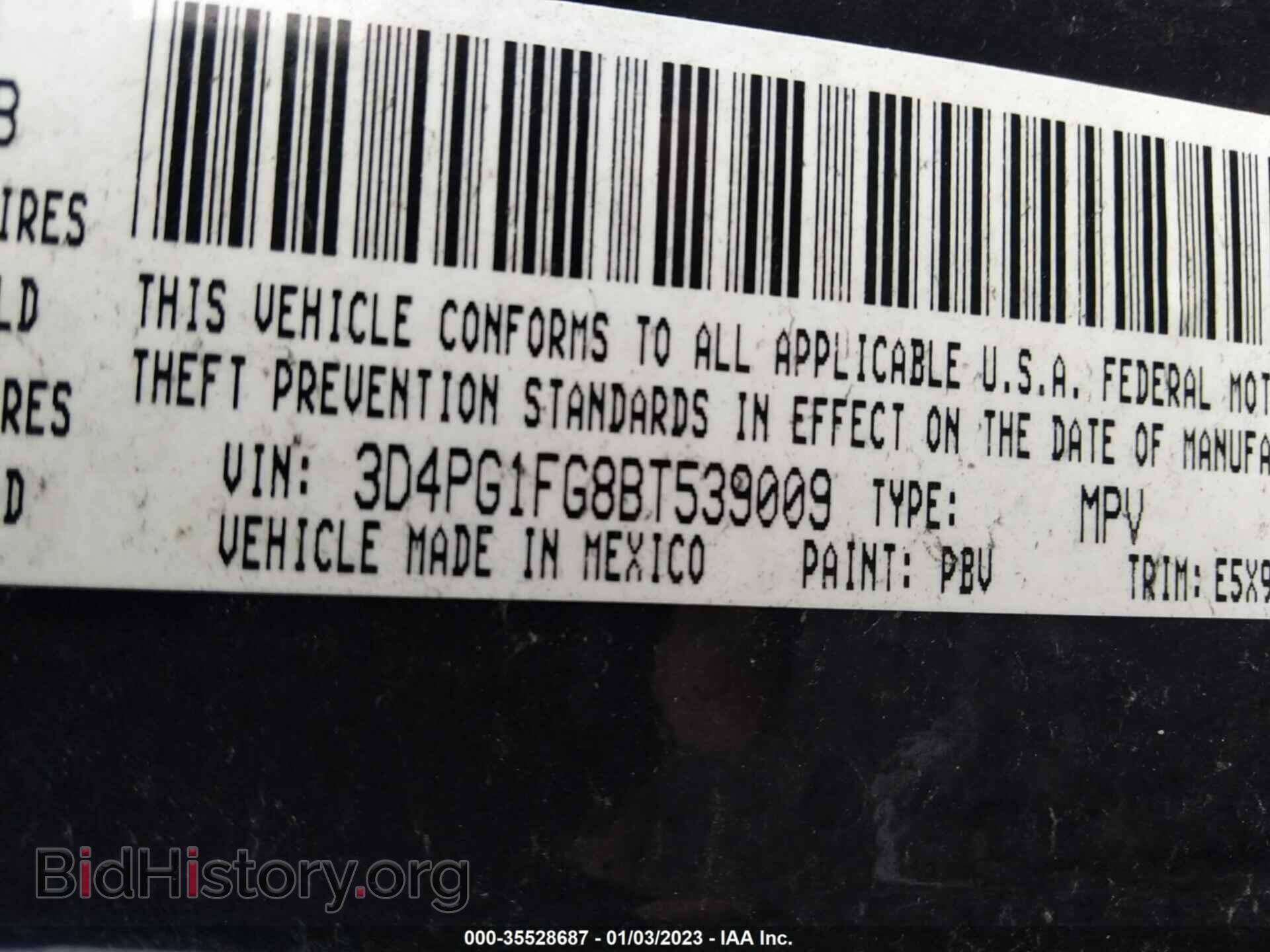 2011 DODGE JOURNEY - VIN: 3D4PG1FG8BT539009 - Фото 9