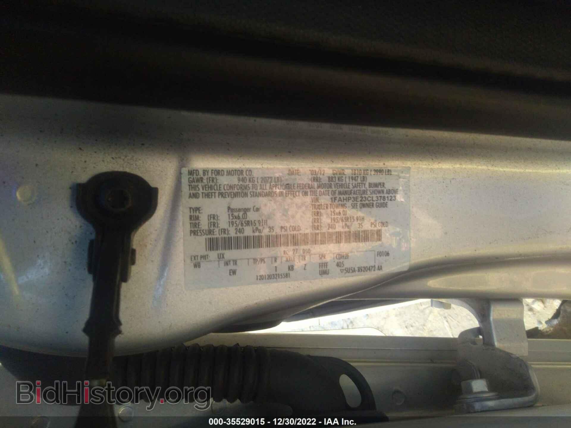 2012 FORD FOCUS - VIN: 1FAHP3E23CL378123 - Фото 9