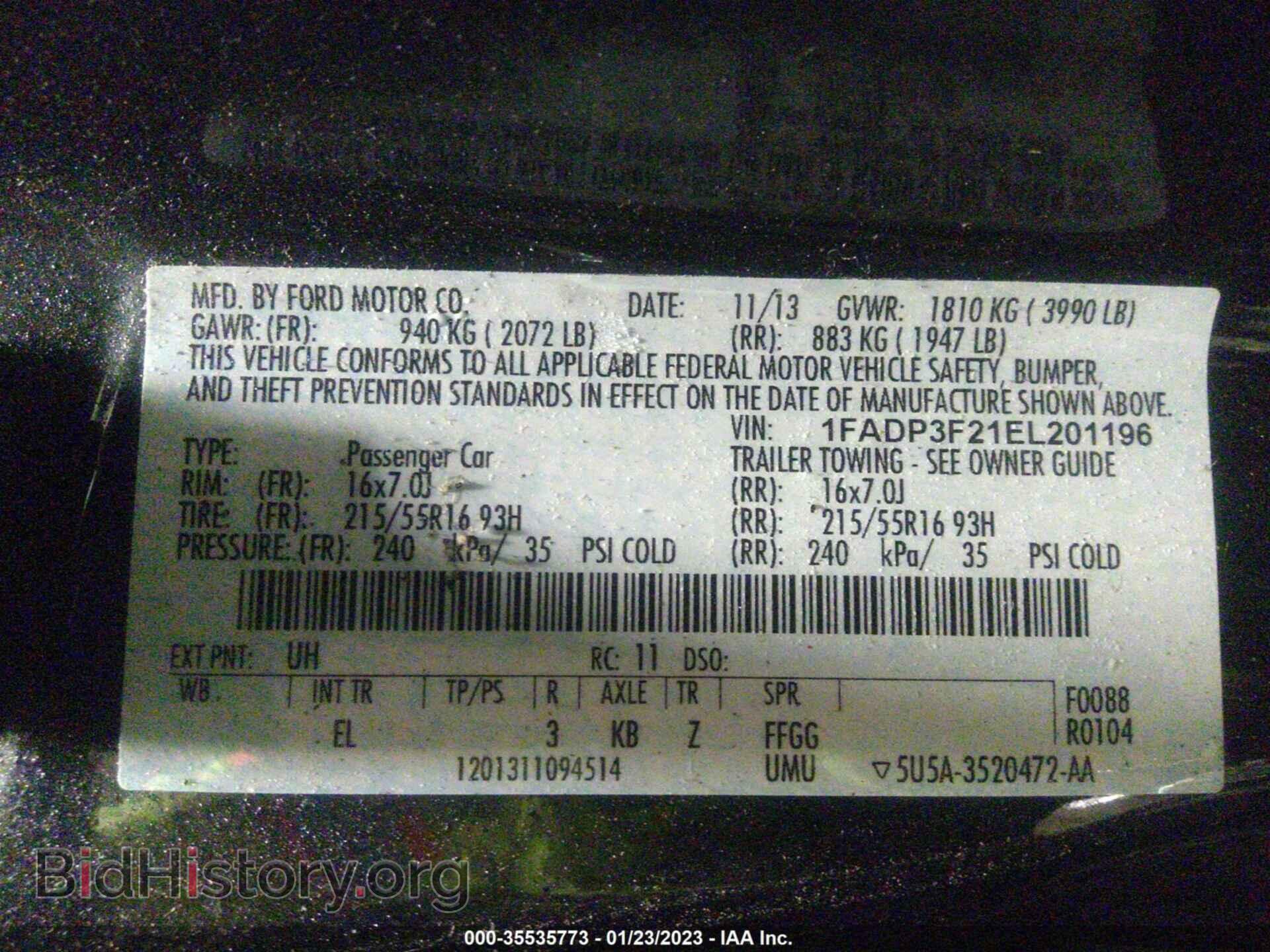 2014 FORD FOCUS - VIN: 1FADP3F21EL201196 - Photo 9