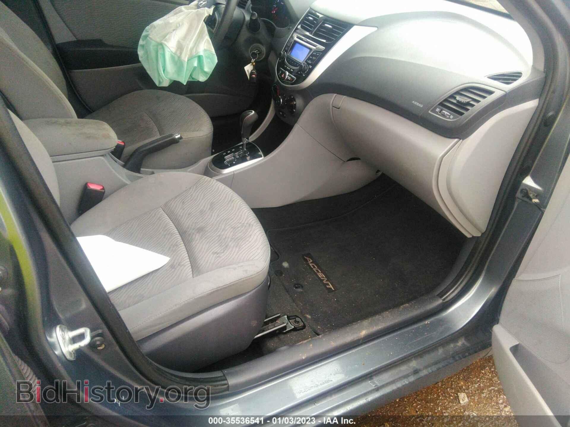 2012 HYUNDAI ACCENT - VIN: KMHCU4AE7CU252873 - Фото 5