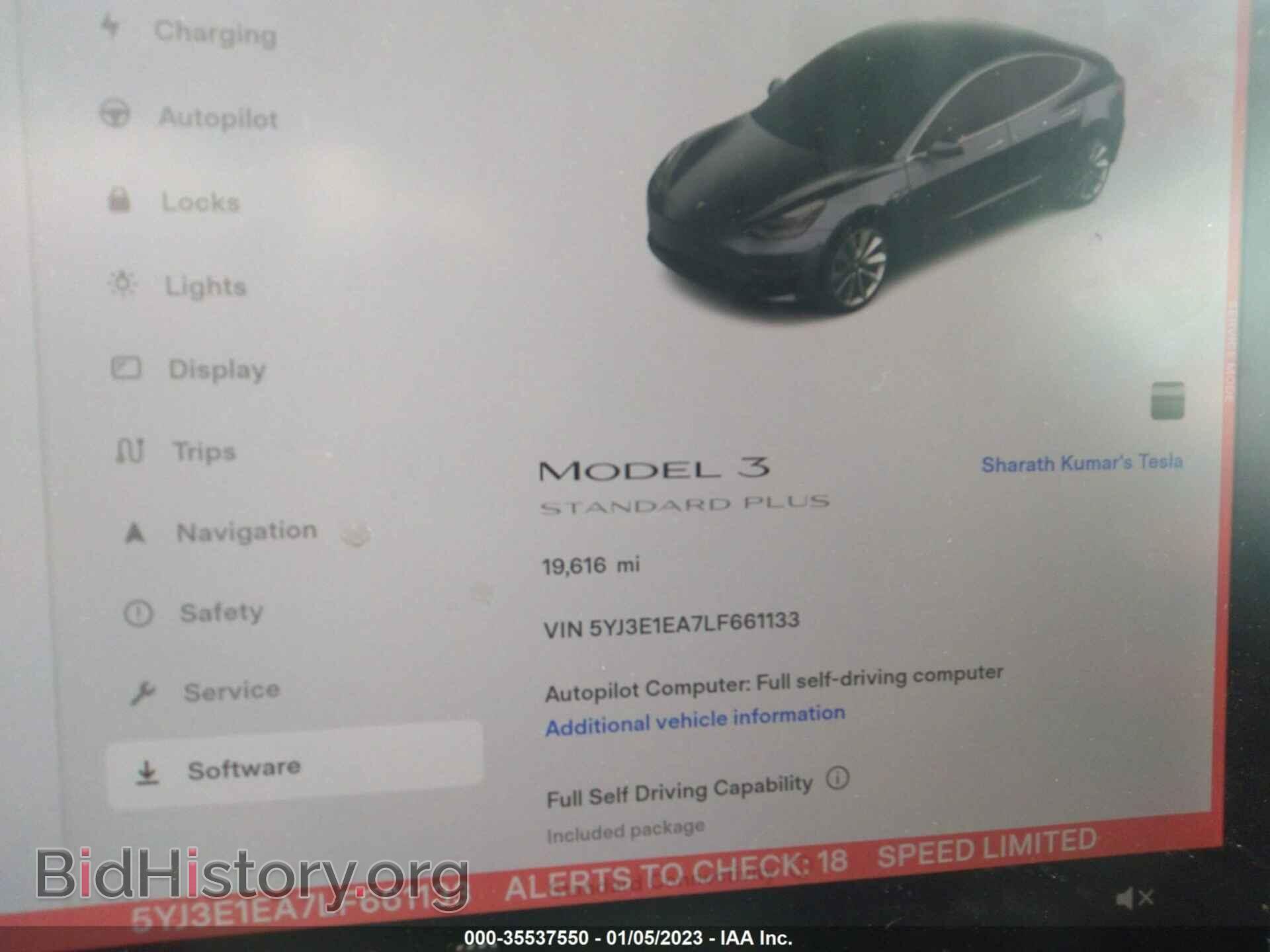 2020 TESLA MODEL 3 - VIN: 5YJ3E1EA7LF661133 - Фото 7