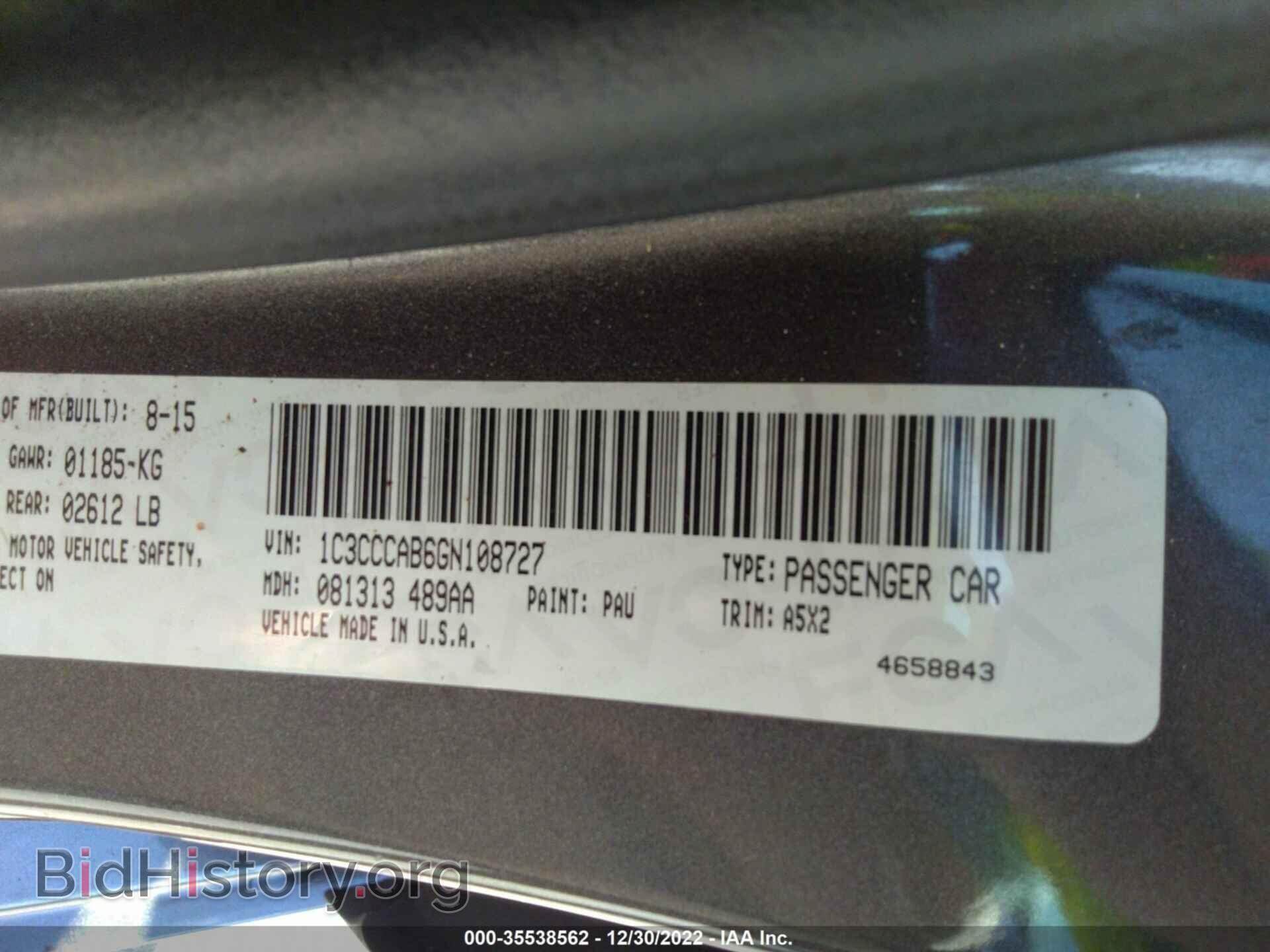 2016 CHRYSLER 200 - VIN: 1C3CCCAB6GN108727 - Photo 9