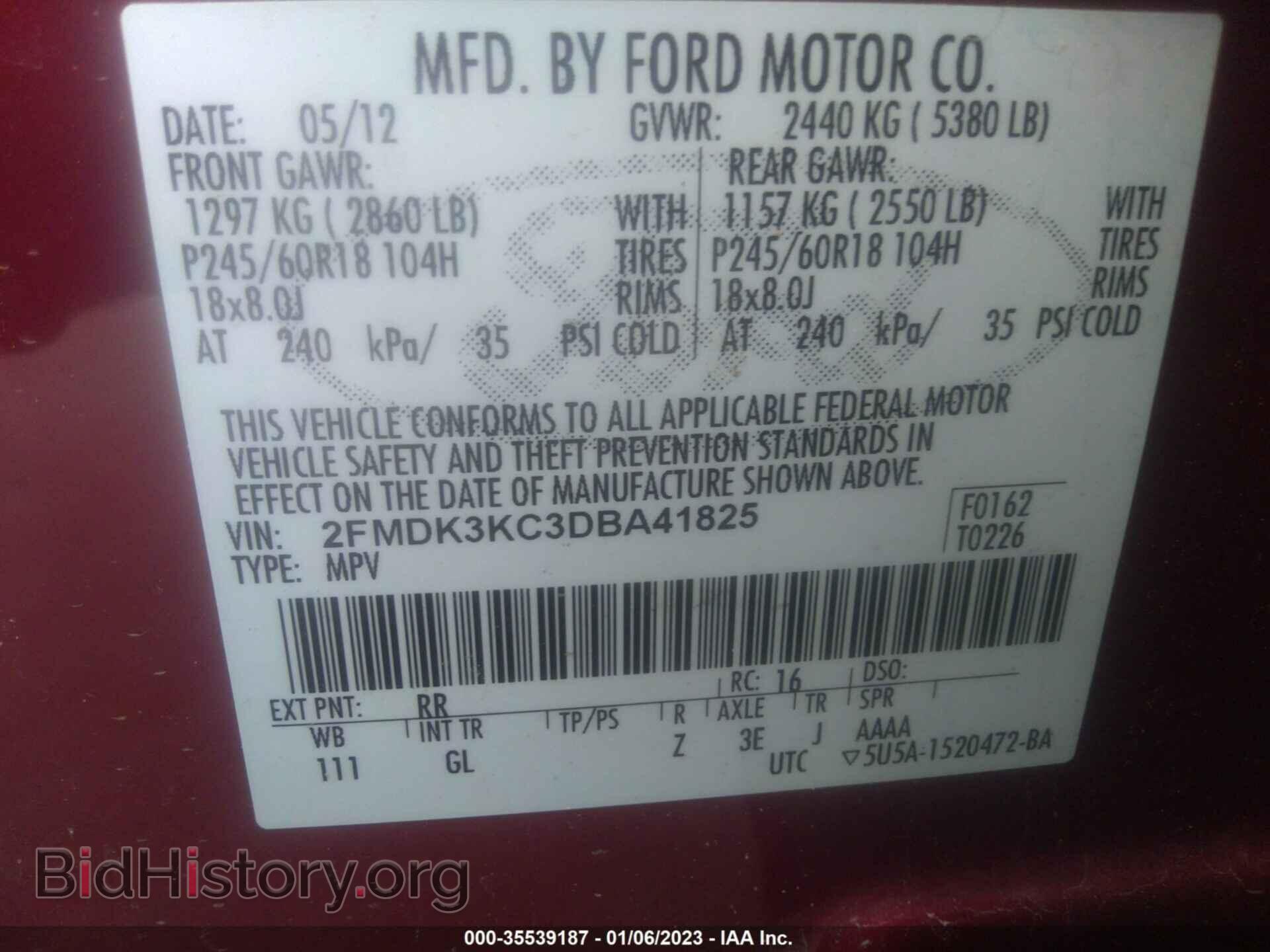 2013 FORD EDGE - VIN: 2FMDK3KC3DBA41825 - Photo 9