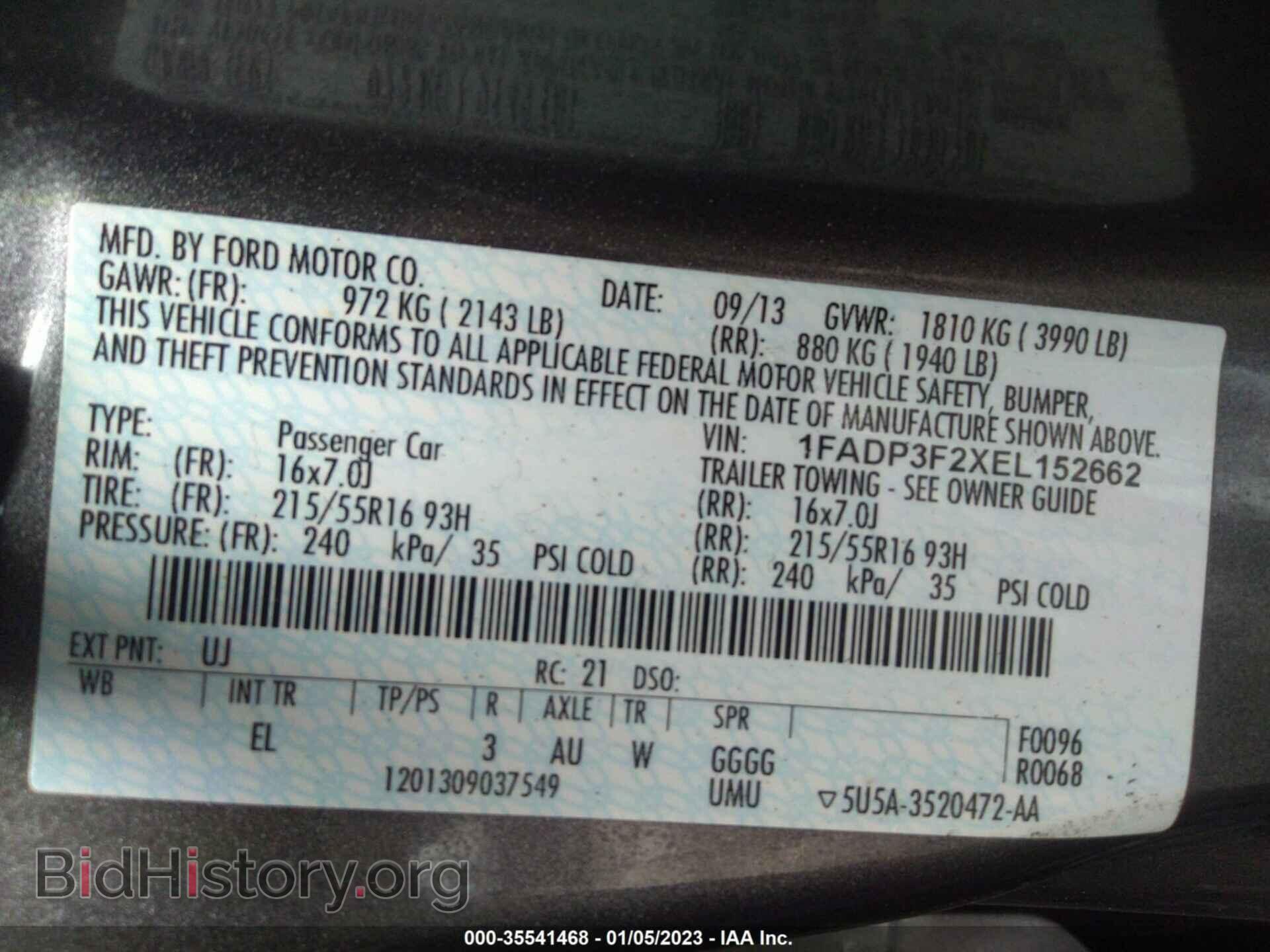 2014 FORD FOCUS - VIN: 1FADP3F2XEL152662 - Photo 9