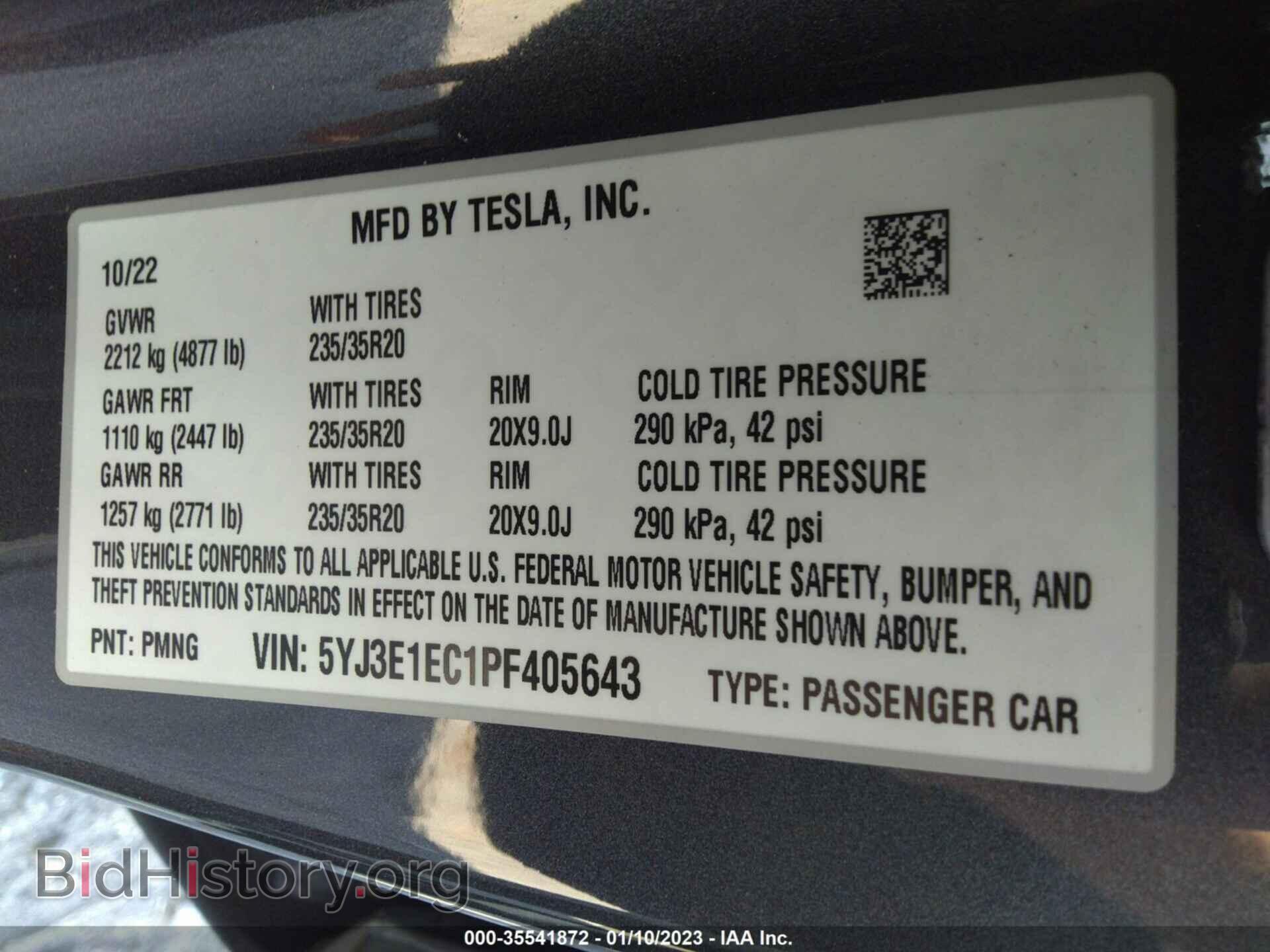 2023 TESLA MODEL 3 - VIN: 5YJ3E1EC1PF405643 - Photo 9