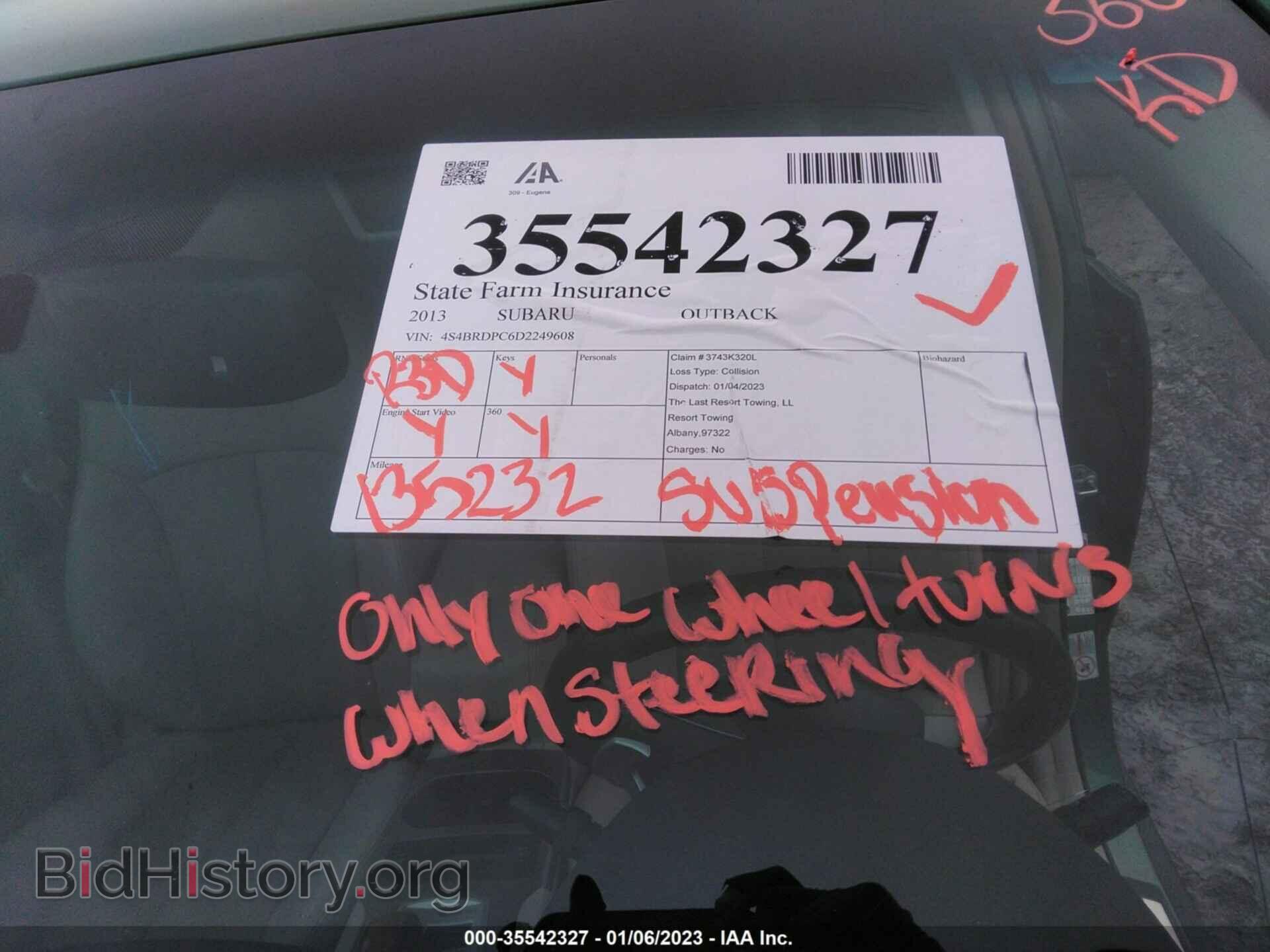 2013 SUBARU OUTBACK - VIN: 4S4BRDPC6D2249608 - Фото 12