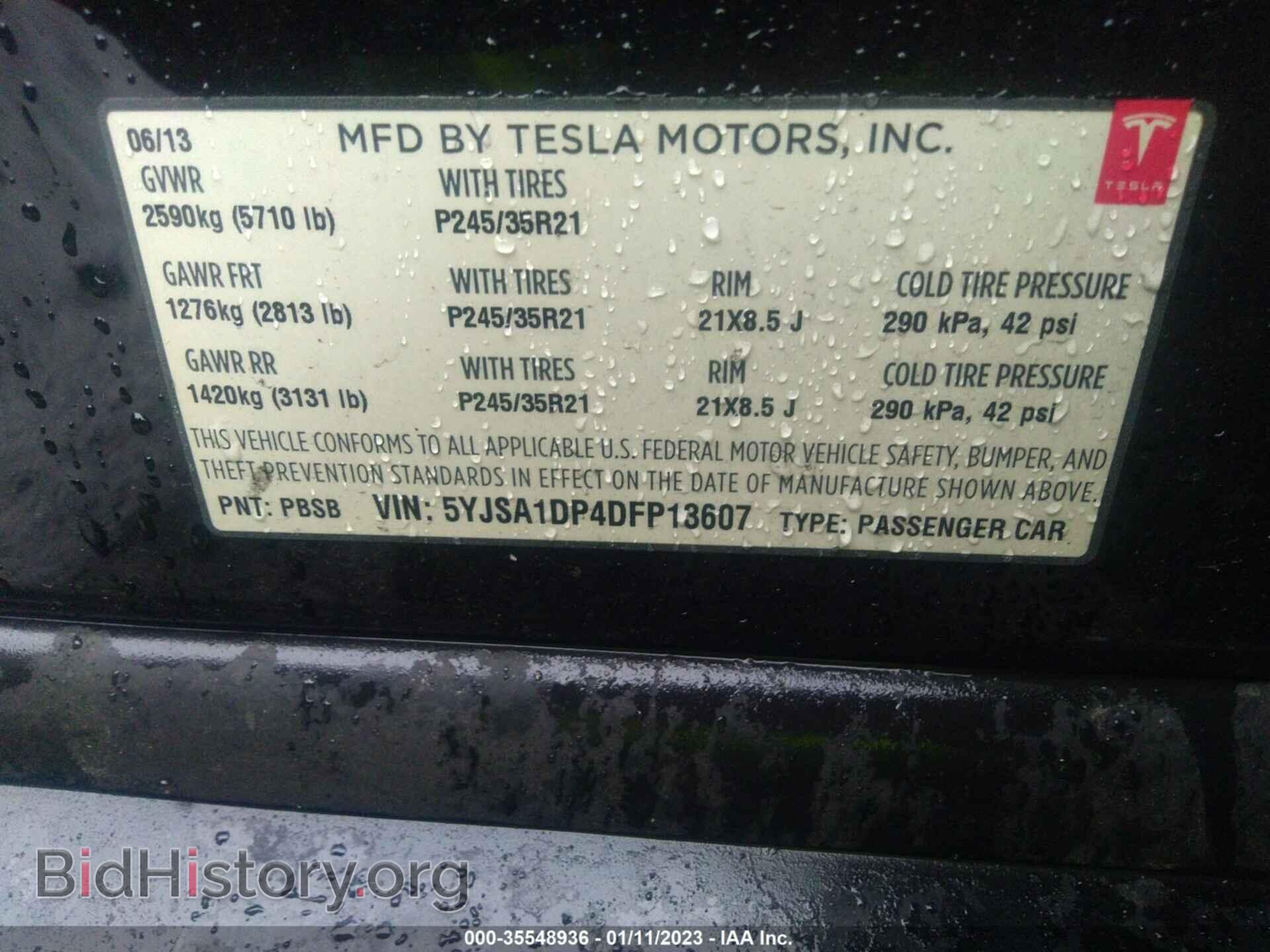 2013 TESLA MODEL S - VIN: 5YJSA1DP4DFP13607 - Photo 9