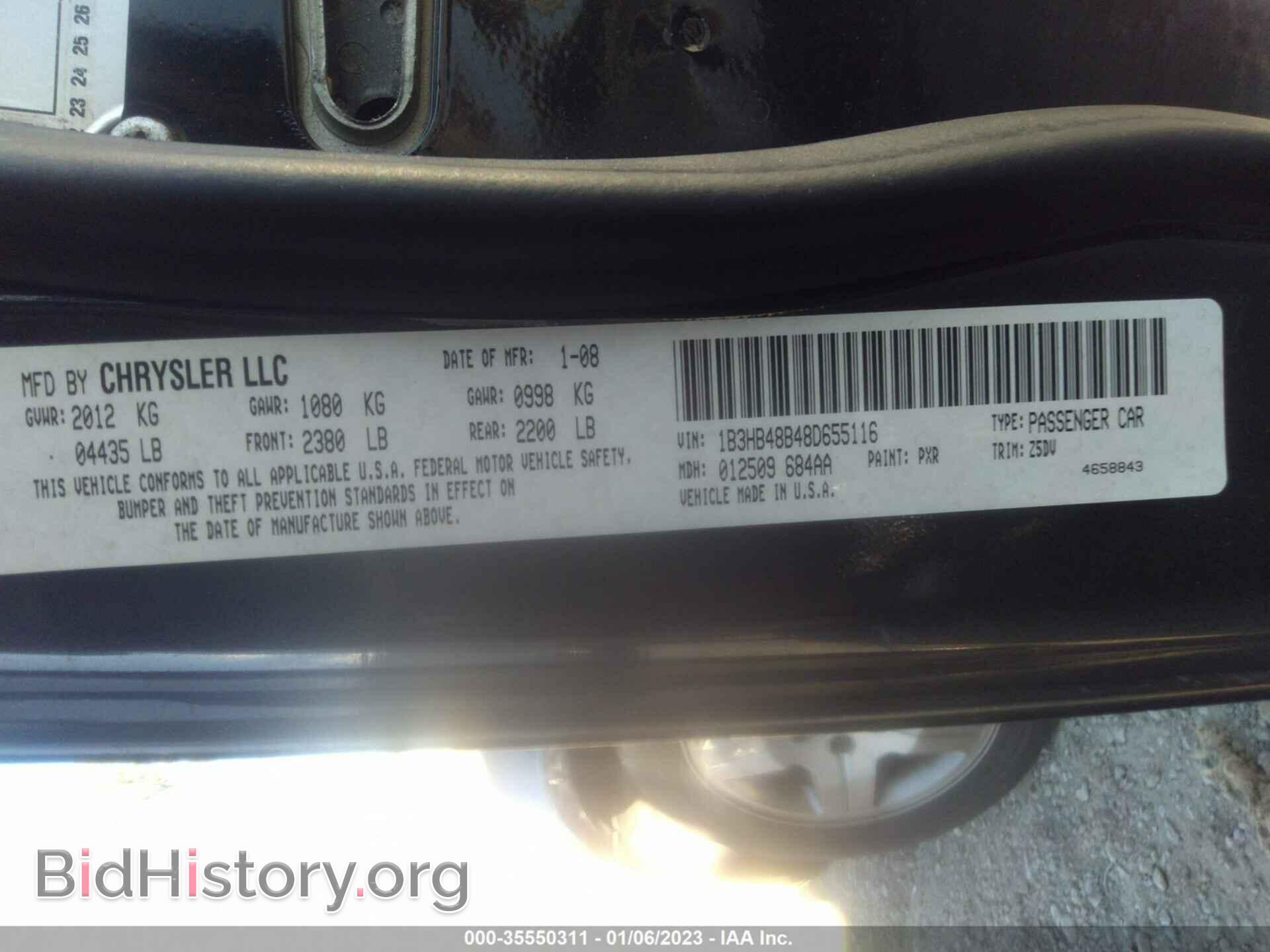 2008 DODGE CALIBER - VIN: 1B3HB48B48D655116 - Фото 9