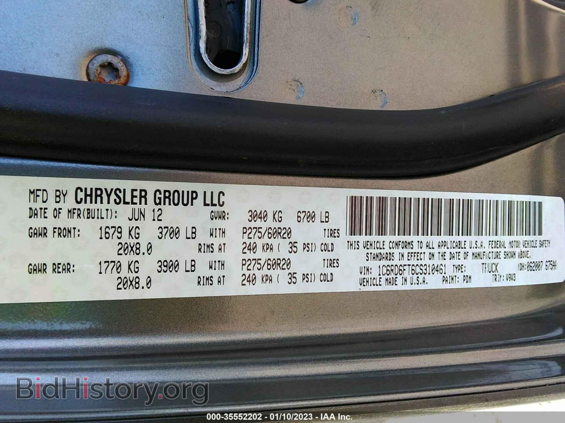2012 RAM 1500 - VIN: 1C6RD6FT6CS310461 - Photo 9