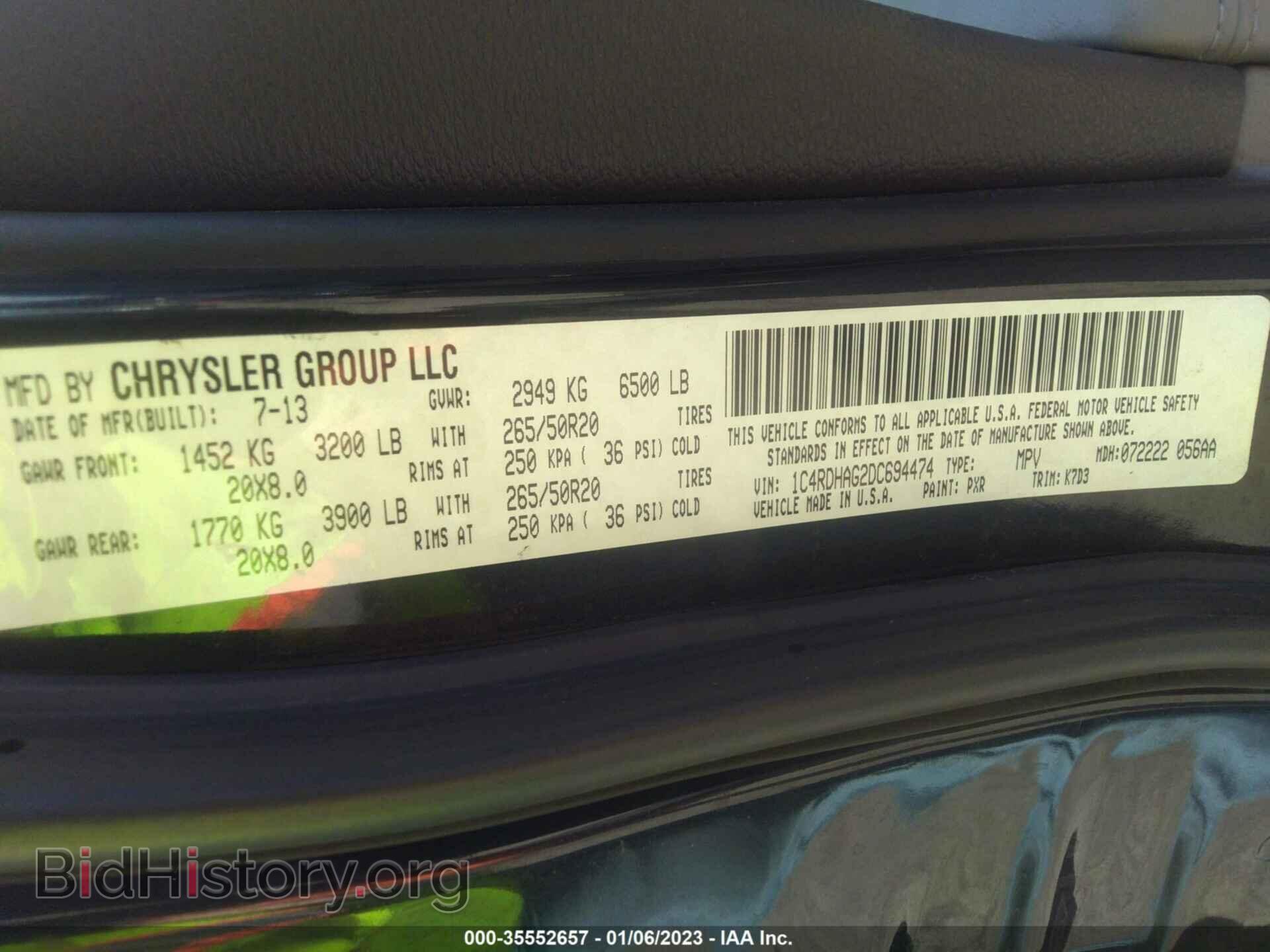 2013 DODGE DURANGO - VIN: 1C4RDHAG2DC694474 - Photo 9