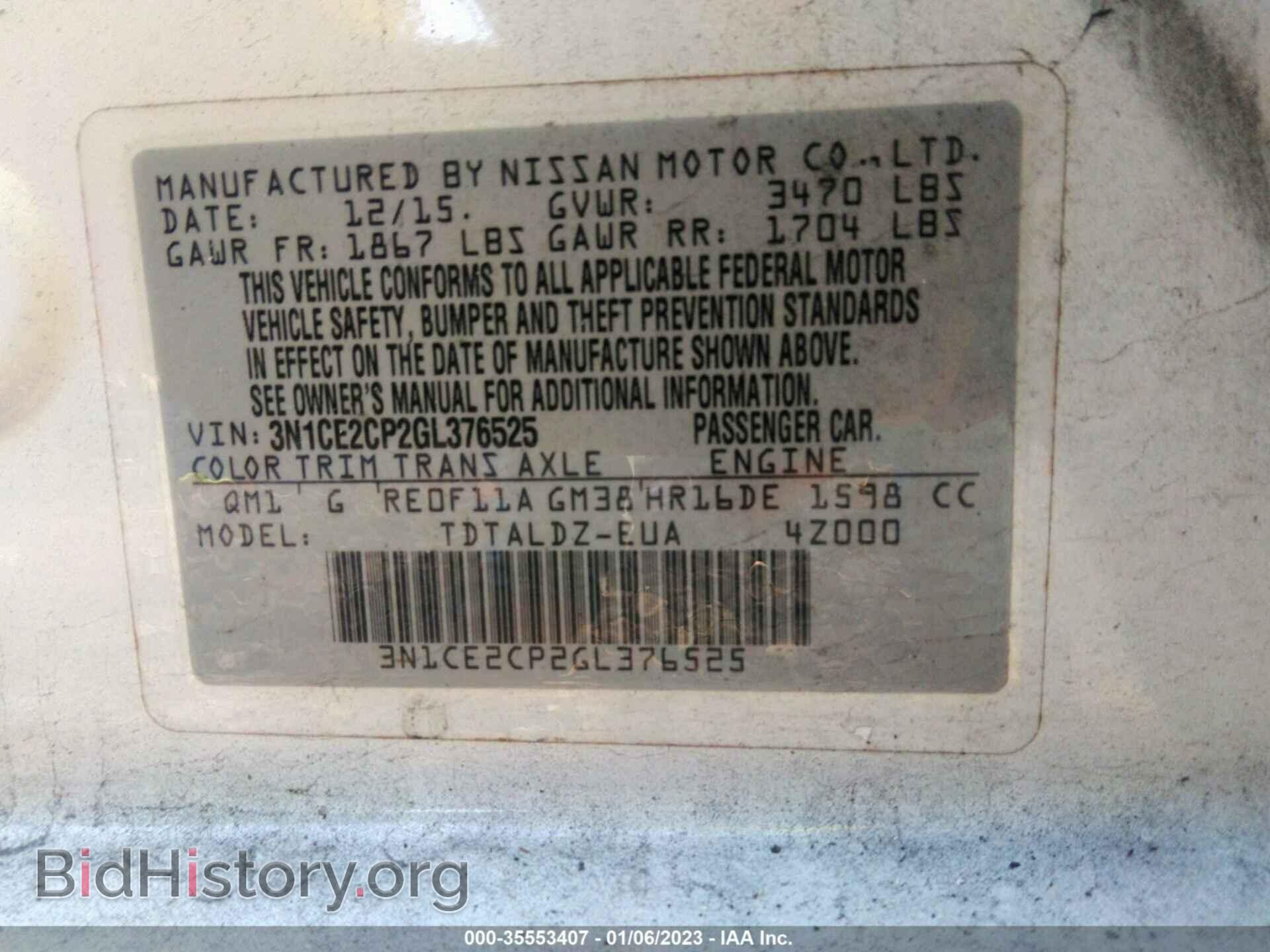 2016 NISSAN VERSA NOTE - VIN: 3N1CE2CP2GL376525 - Фото 9