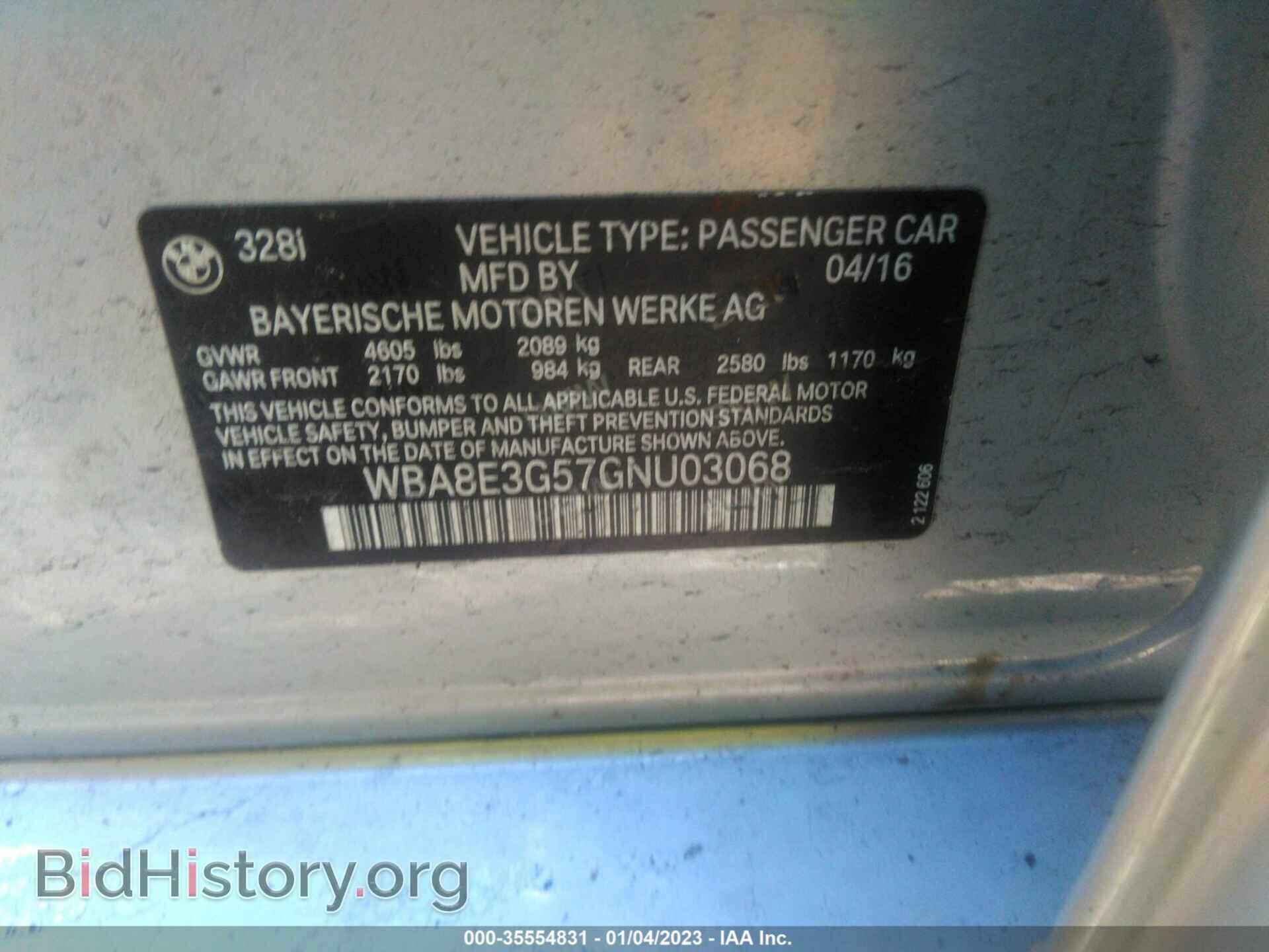 2016 BMW 3 SERIES - VIN: WBA8E3G57GNU03068 - Фото 9