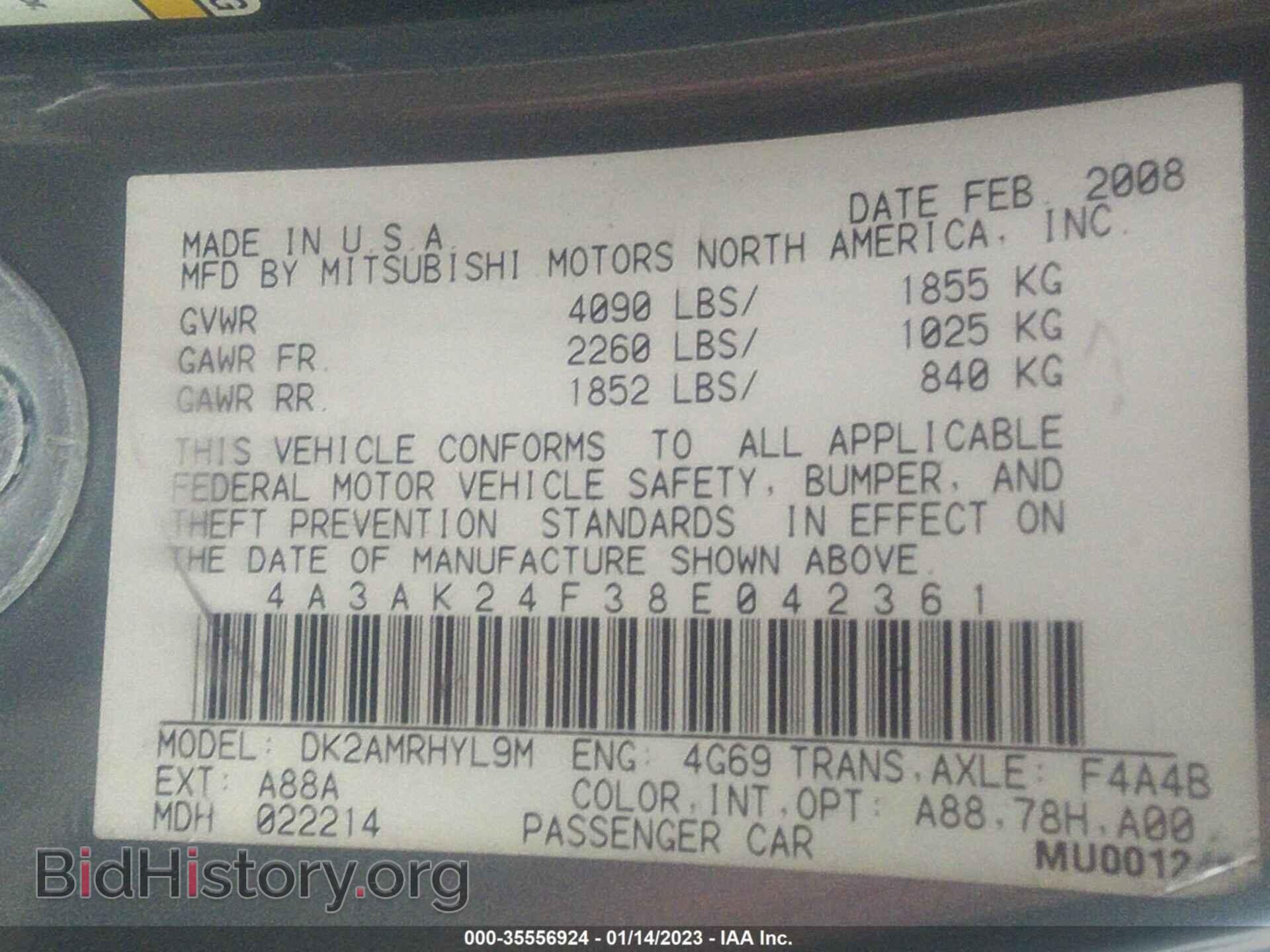 2008 MITSUBISHI ECLIPSE - VIN: 4A3AK24F38E042361 - Photo 9