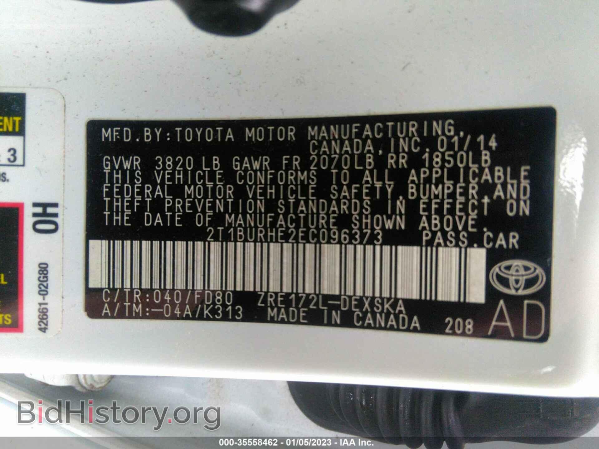 2014 TOYOTA COROLLA - VIN: 2T1BURHE2EC096373 - Photo 9