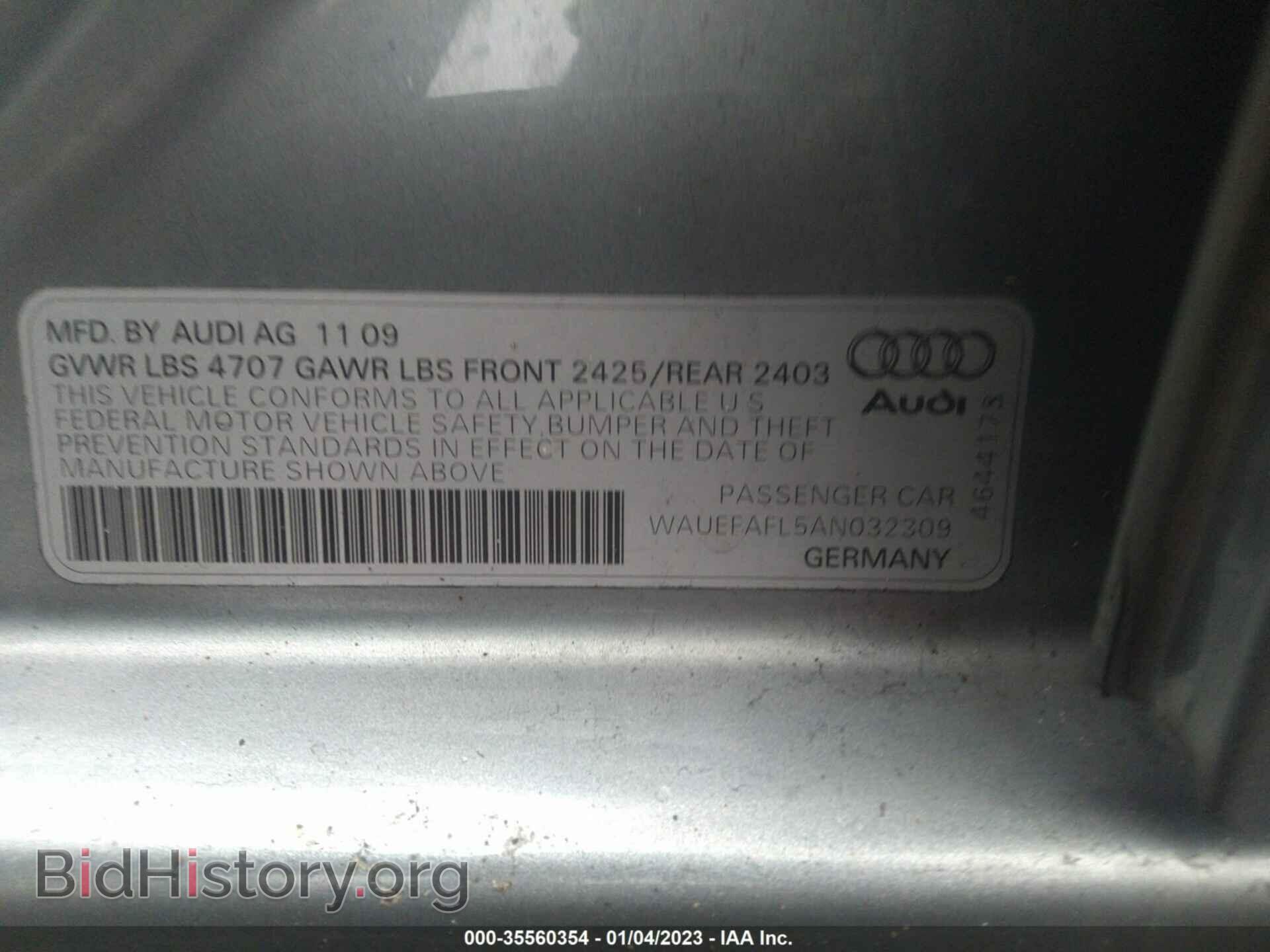 2010 AUDI A4 - VIN: WAUEFAFL5AN032309 - Фото 9