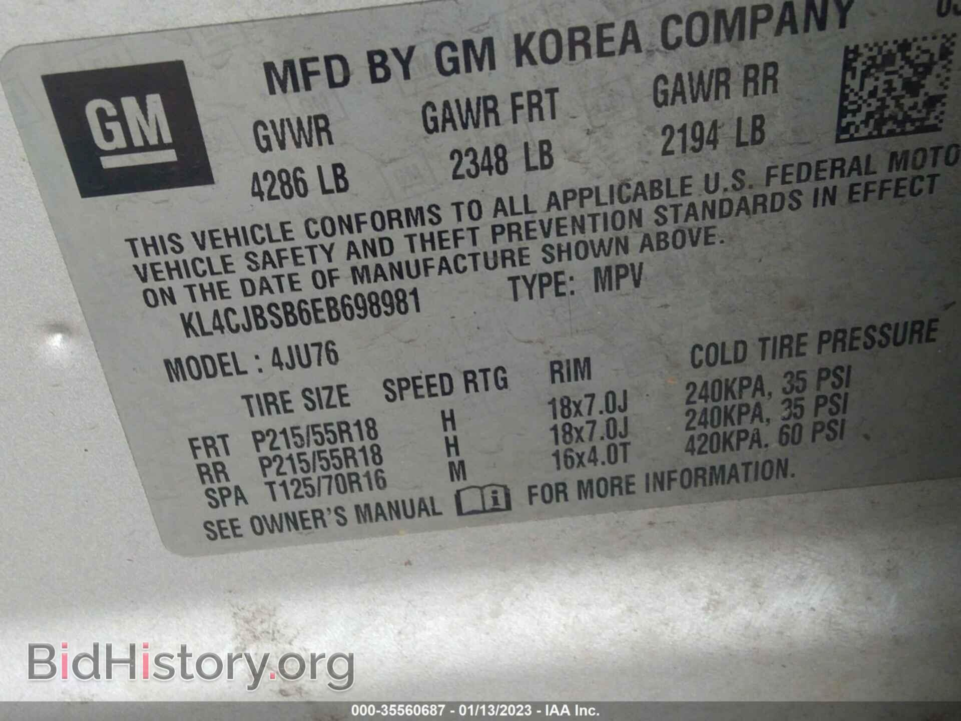 2014 BUICK ENCORE - VIN: KL4CJBSB6EB698981 - Фото 9