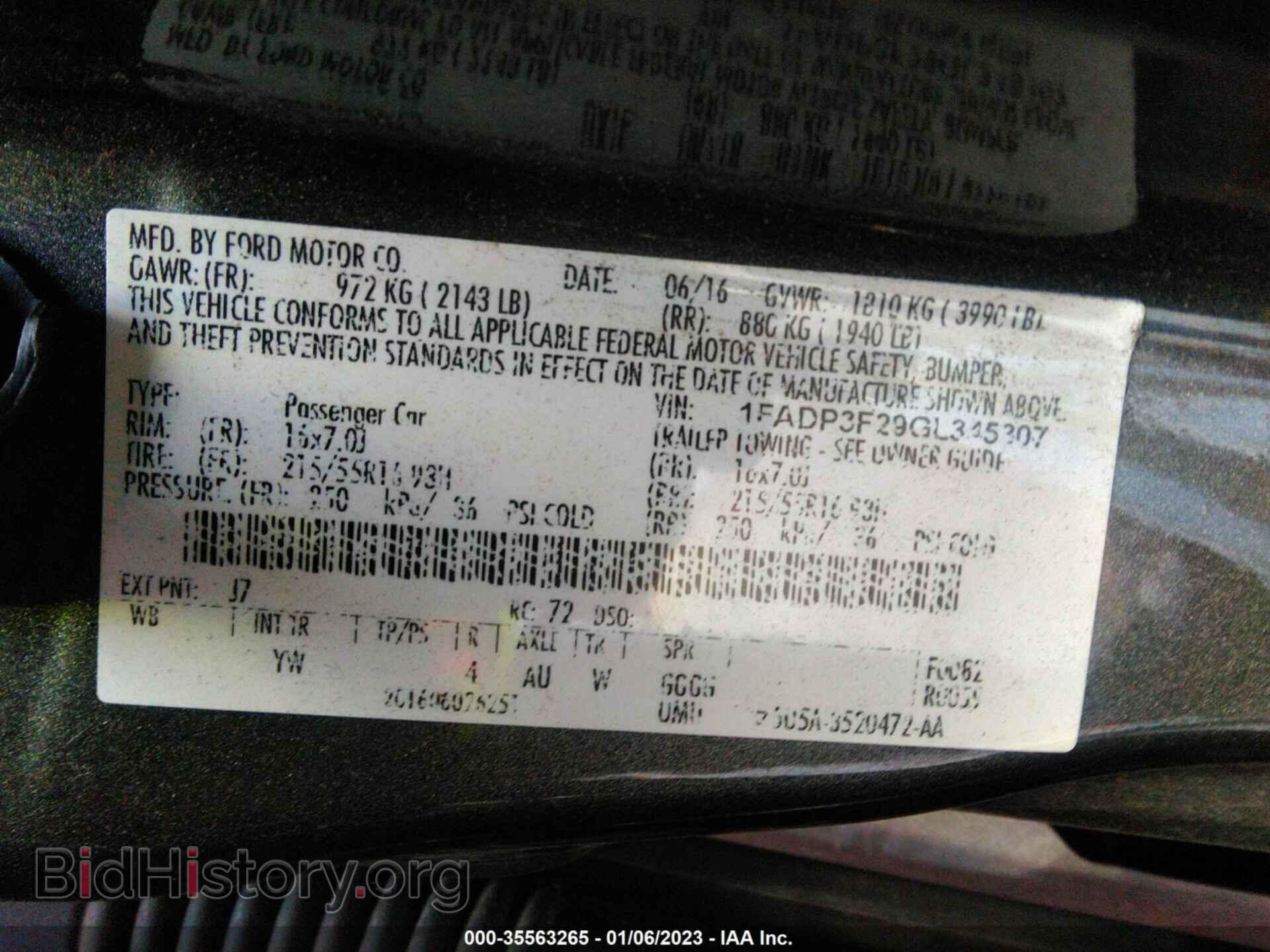2016 FORD FOCUS - VIN: 1FADP3F29GL345307 - Photo 9
