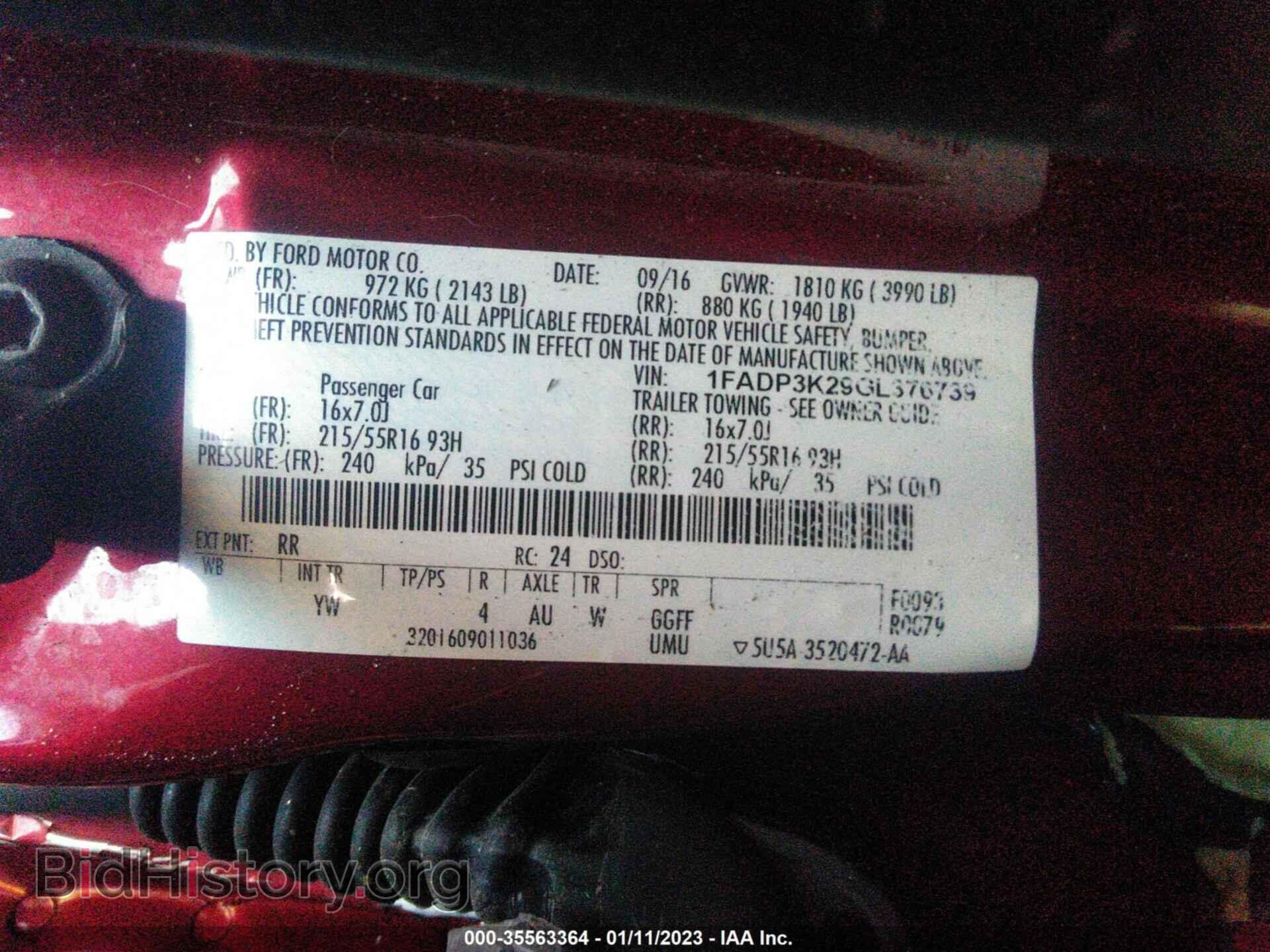 2016 FORD FOCUS - VIN: 1FADP3K29GL376739 - Photo 9