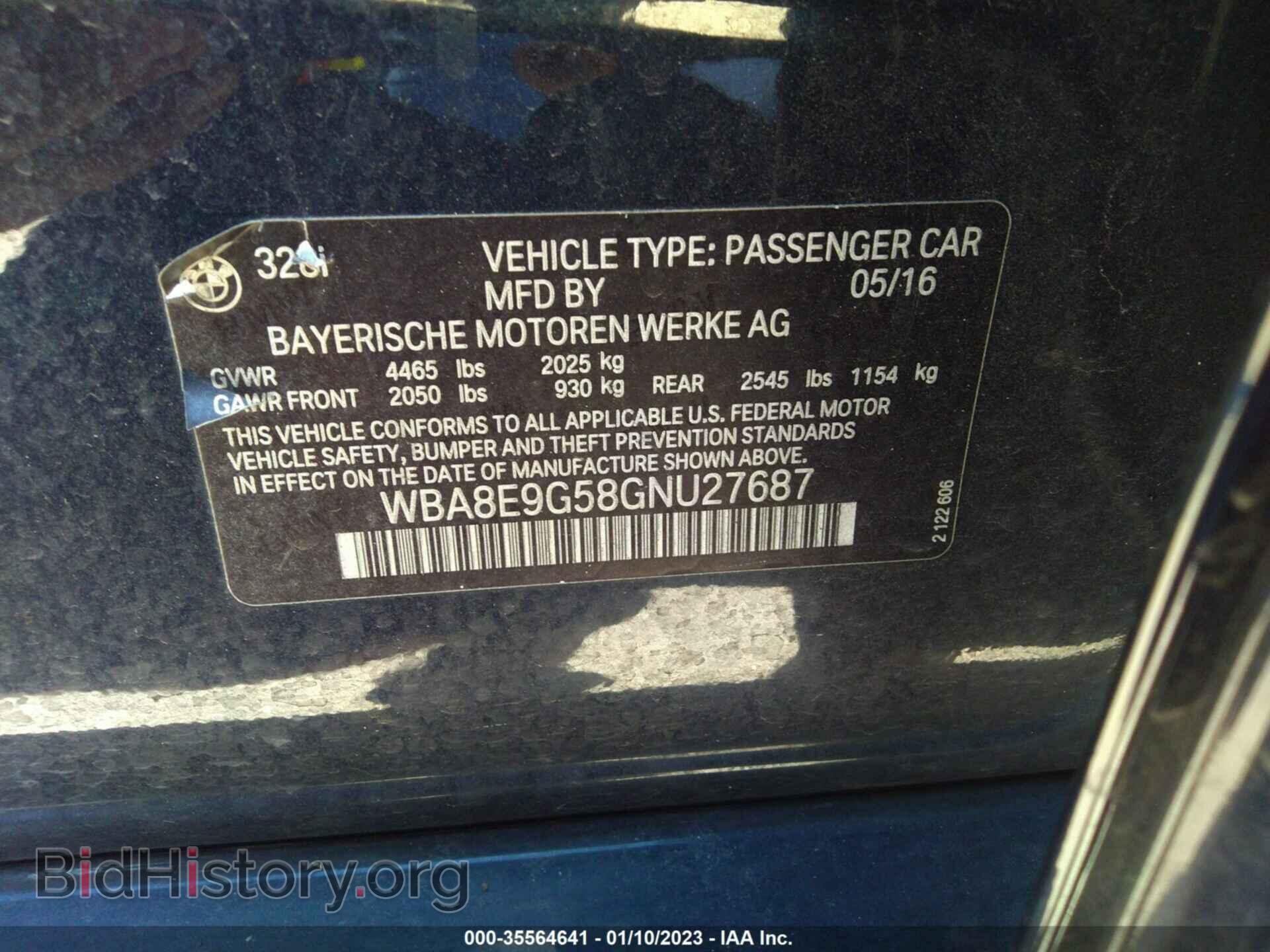 2016 BMW 3 SERIES - VIN: WBA8E9G58GNU27687 - Фото 9