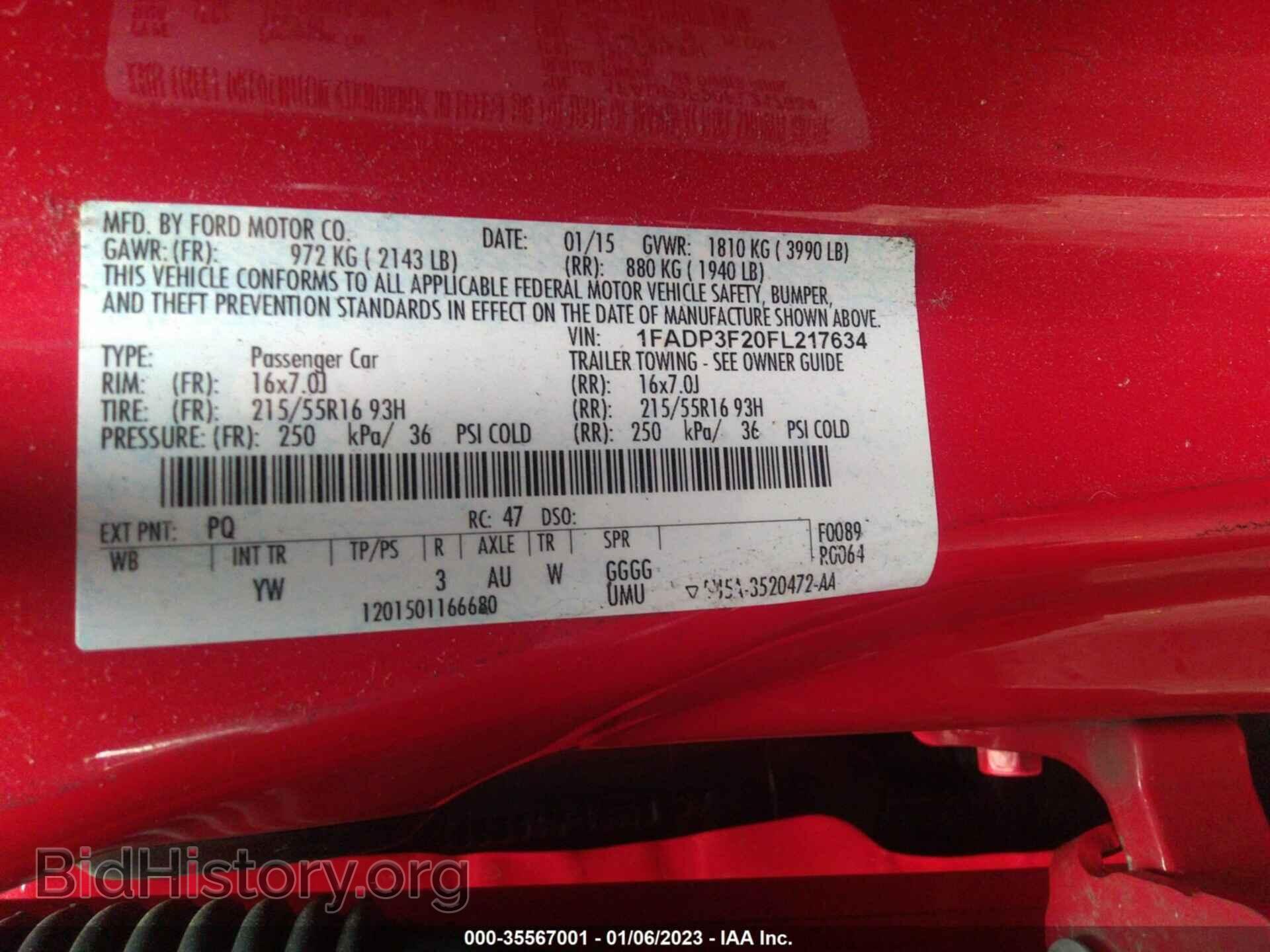 2015 FORD FOCUS - VIN: 1FADP3F20FL217634 - Фото 9