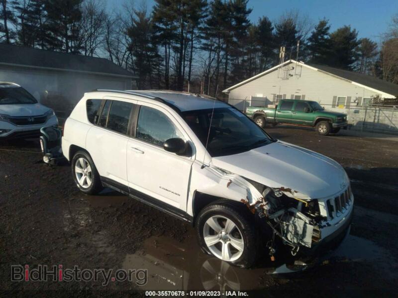 2014 Jeep COMPASS Sport (VIN 1C4NJDBB7ED809424) — photo 1 of 16, IAAI, damage: right front