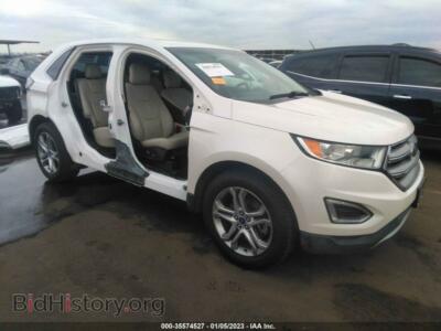 2017 Ford EDGE Titanium, white — VIN 2FMPK4K98HBB76327, IAAI