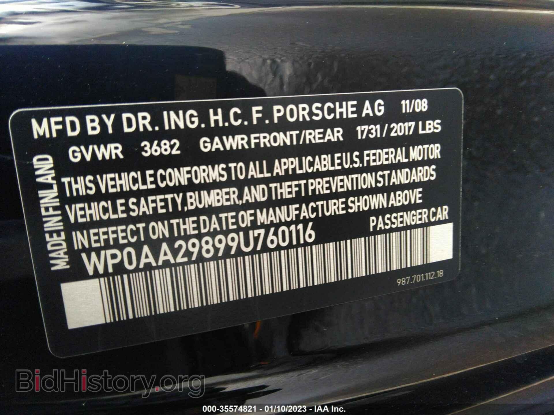 2009 PORSCHE CAYMAN - VIN: WP0AA29899U760116 - Фото 9