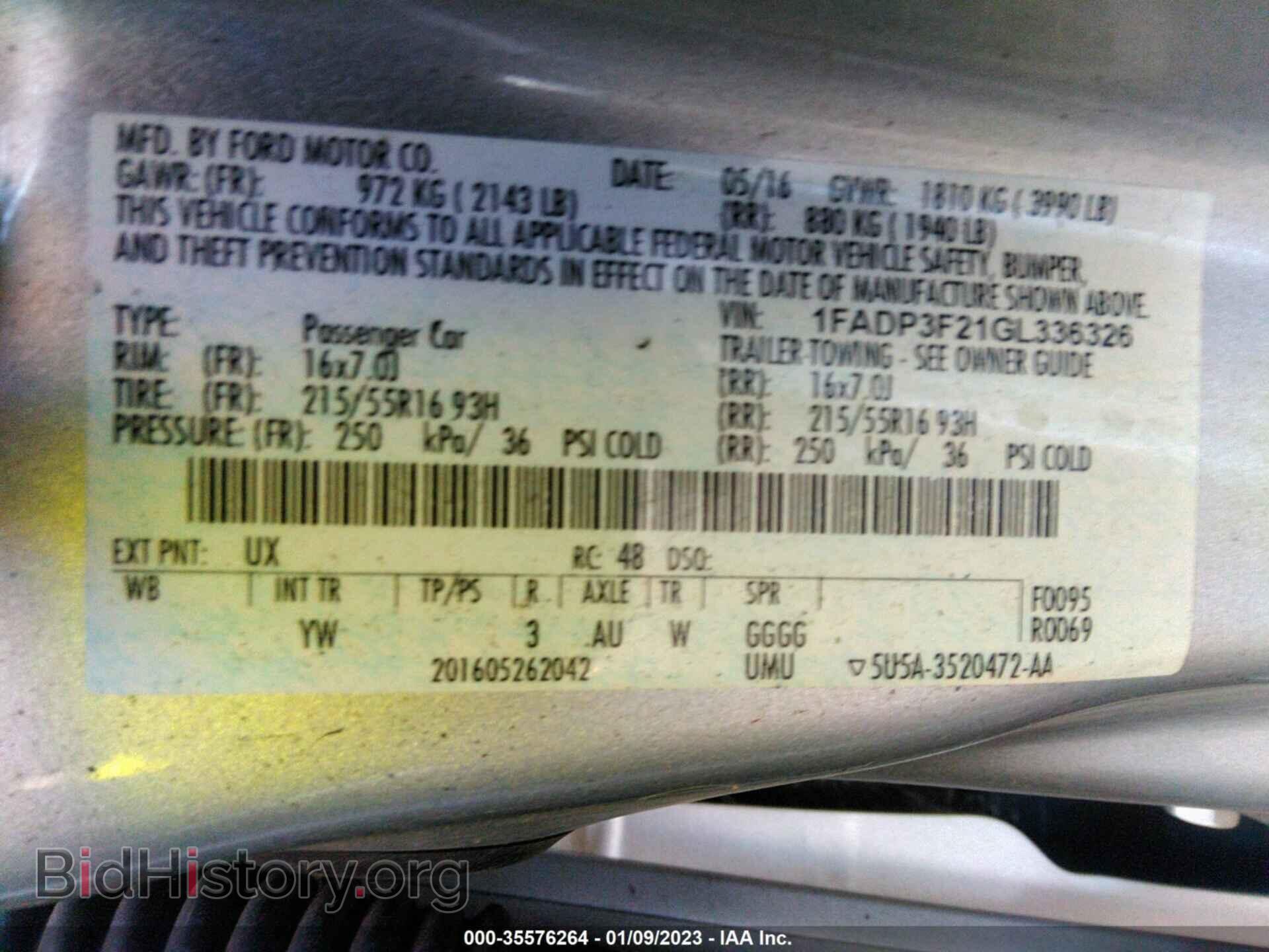 2016 FORD FOCUS - VIN: 1FADP3F21GL336326 - Photo 9