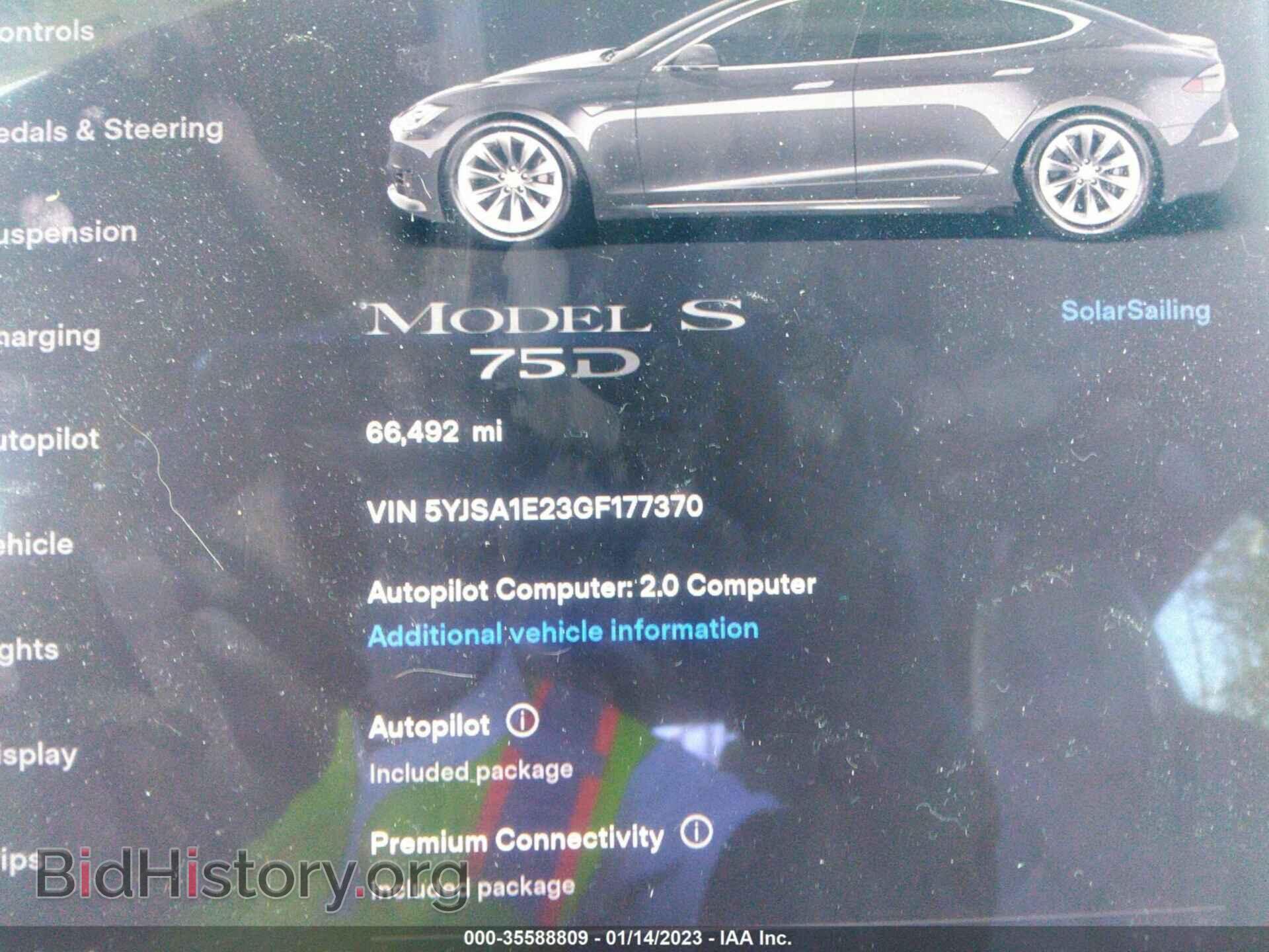 2016 TESLA MODEL S - VIN: 5YJSA1E23GF177370 - Фото 7