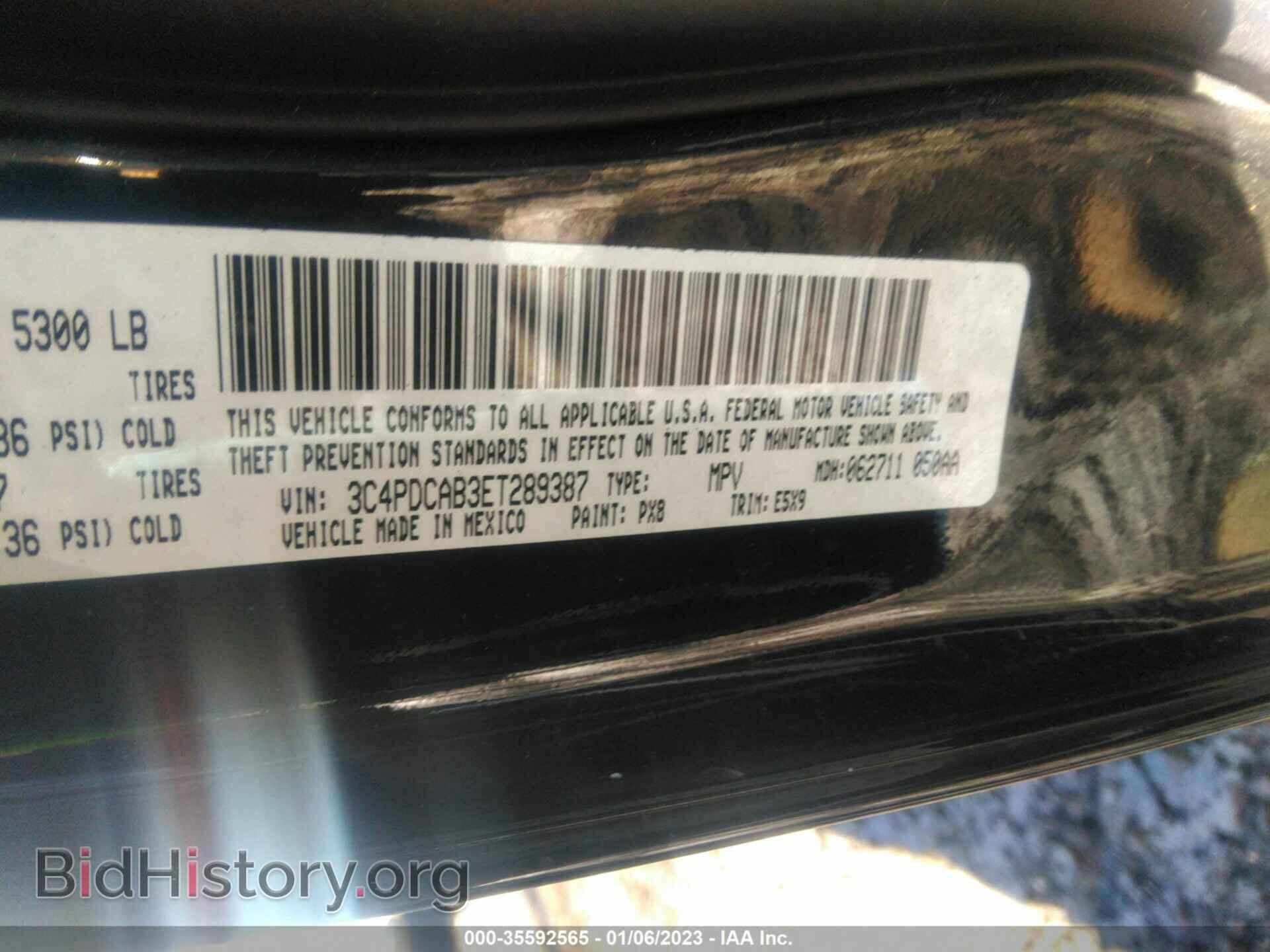 2014 DODGE JOURNEY - VIN: 3C4PDCAB3ET289387 - Фото 9