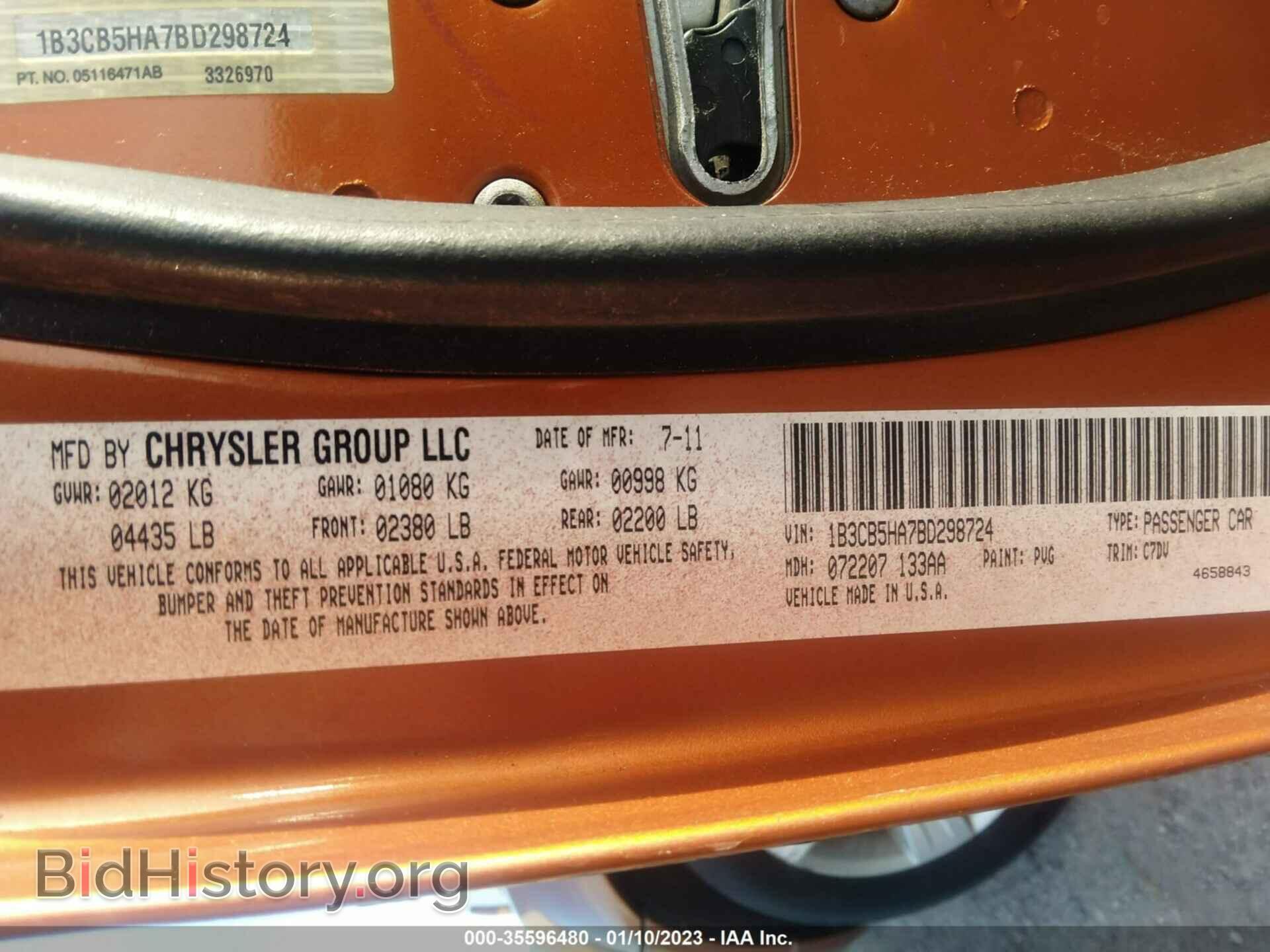 2011 DODGE CALIBER - VIN: 1B3CB5HA7BD298724 - Photo 9