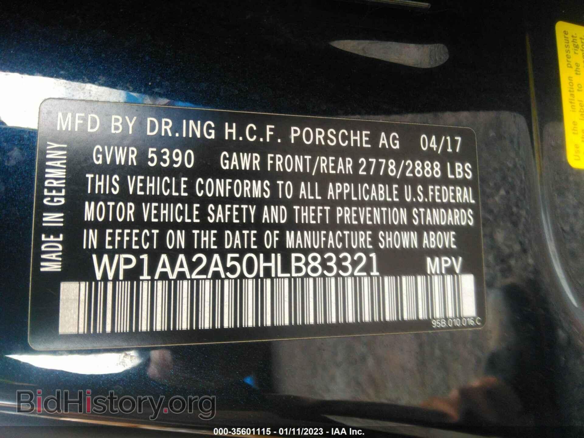 2017 PORSCHE MACAN - VIN: WP1AA2A50HLB83321 - Photo 9