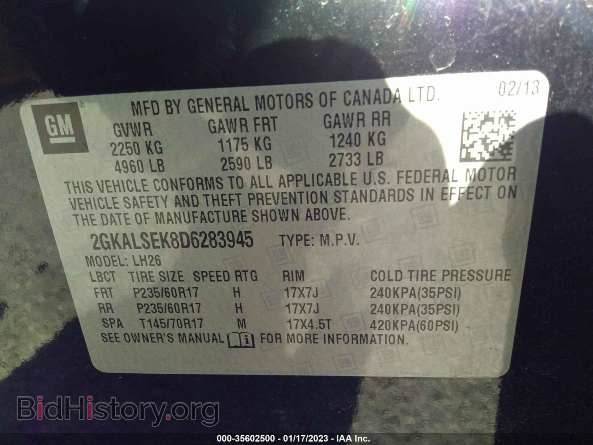 2013 GMC TERRAIN - VIN: 2GKALSEK8D6283945 - Фото 9