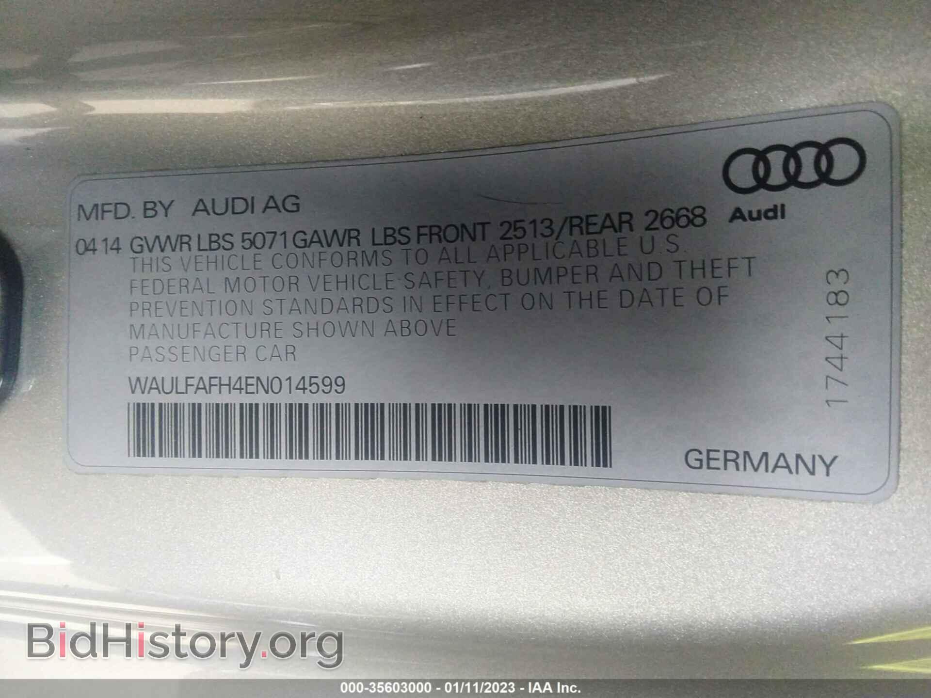 2014 AUDI A5 - VIN: WAULFAFH4EN014599 - Photo 9