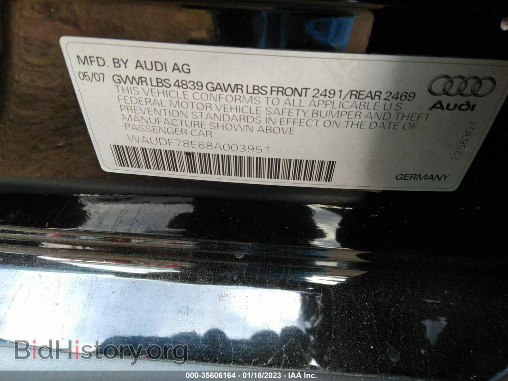 2008 AUDI A4 - VIN: WAUDF78E68A003951 - Photo 9