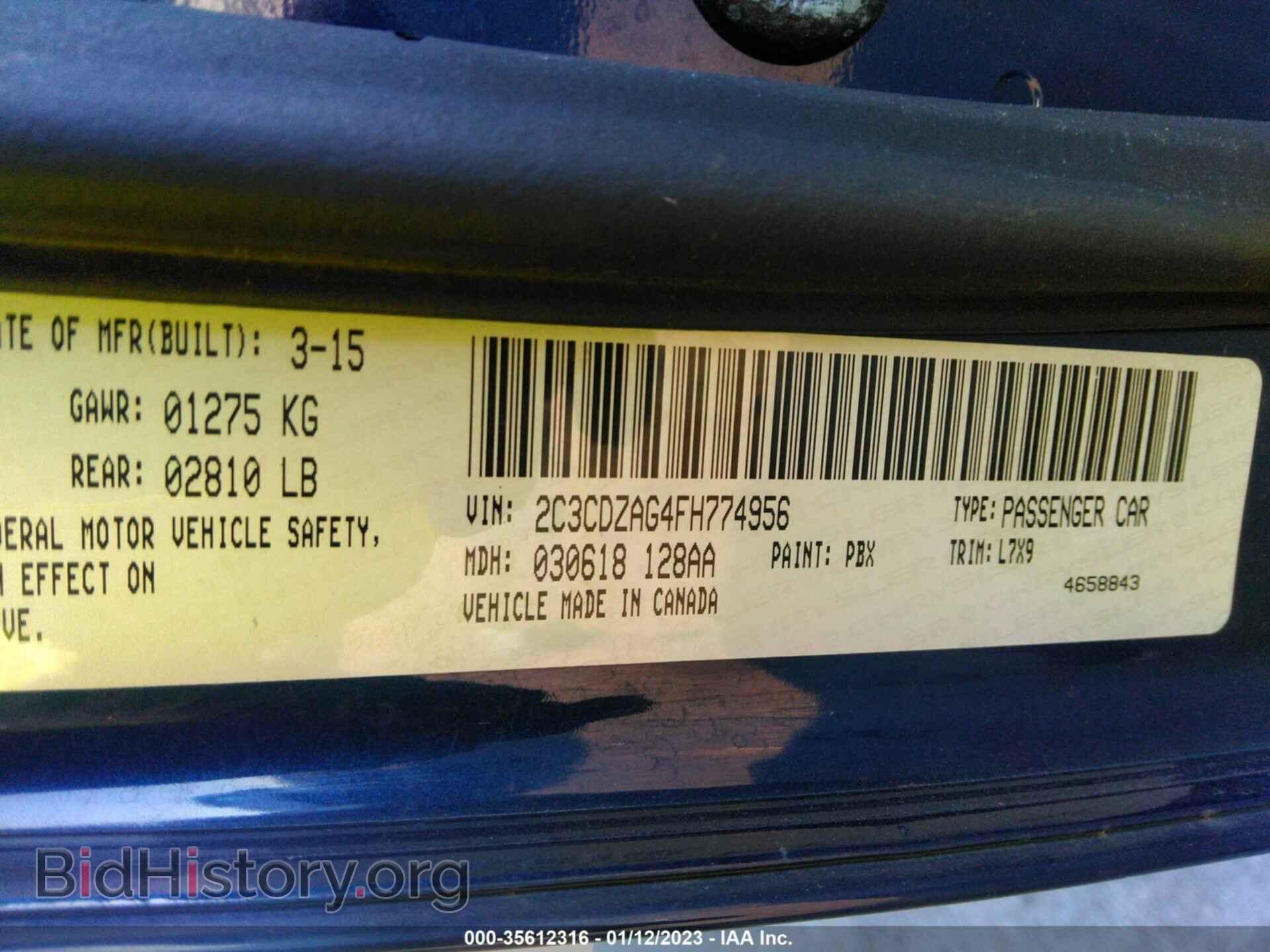 2015 DODGE CHALLENGER - VIN: 2C3CDZAG4FH774956 - Photo 9