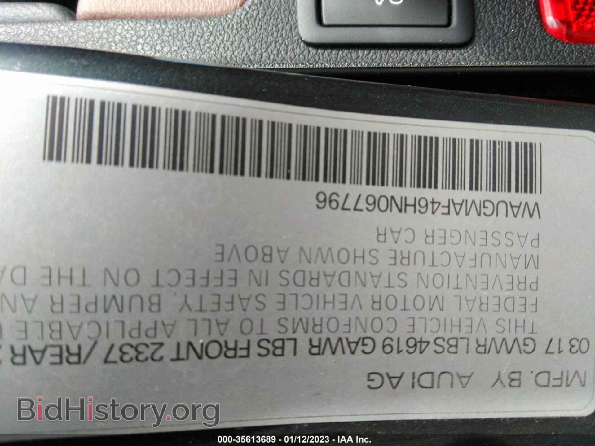 2017 AUDI A4 - VIN: WAUGMAF46HN067796 - Фото 9