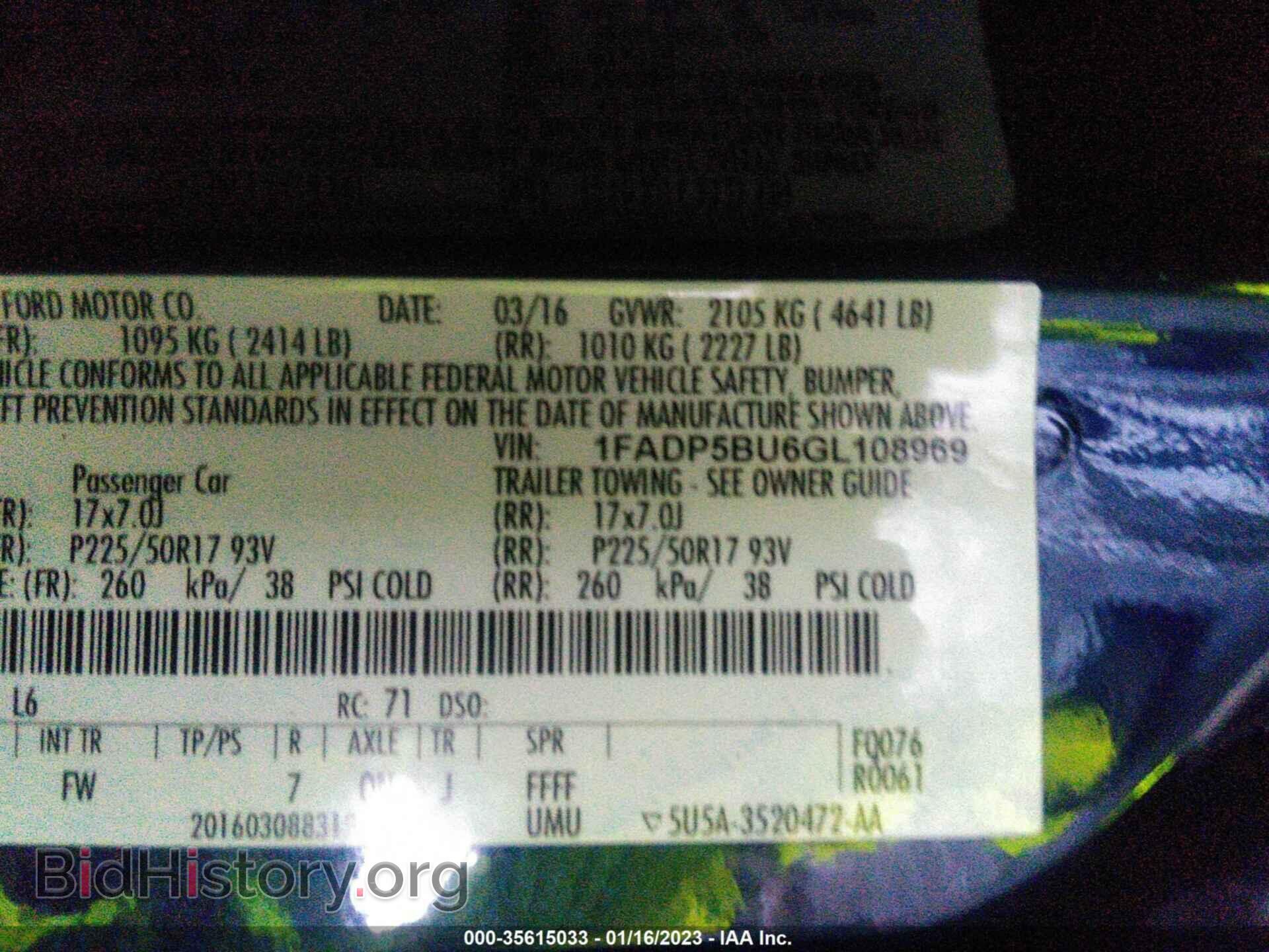 2016 FORD C-MAX HYBRID - VIN: 1FADP5BU6GL108969 - Фото 9