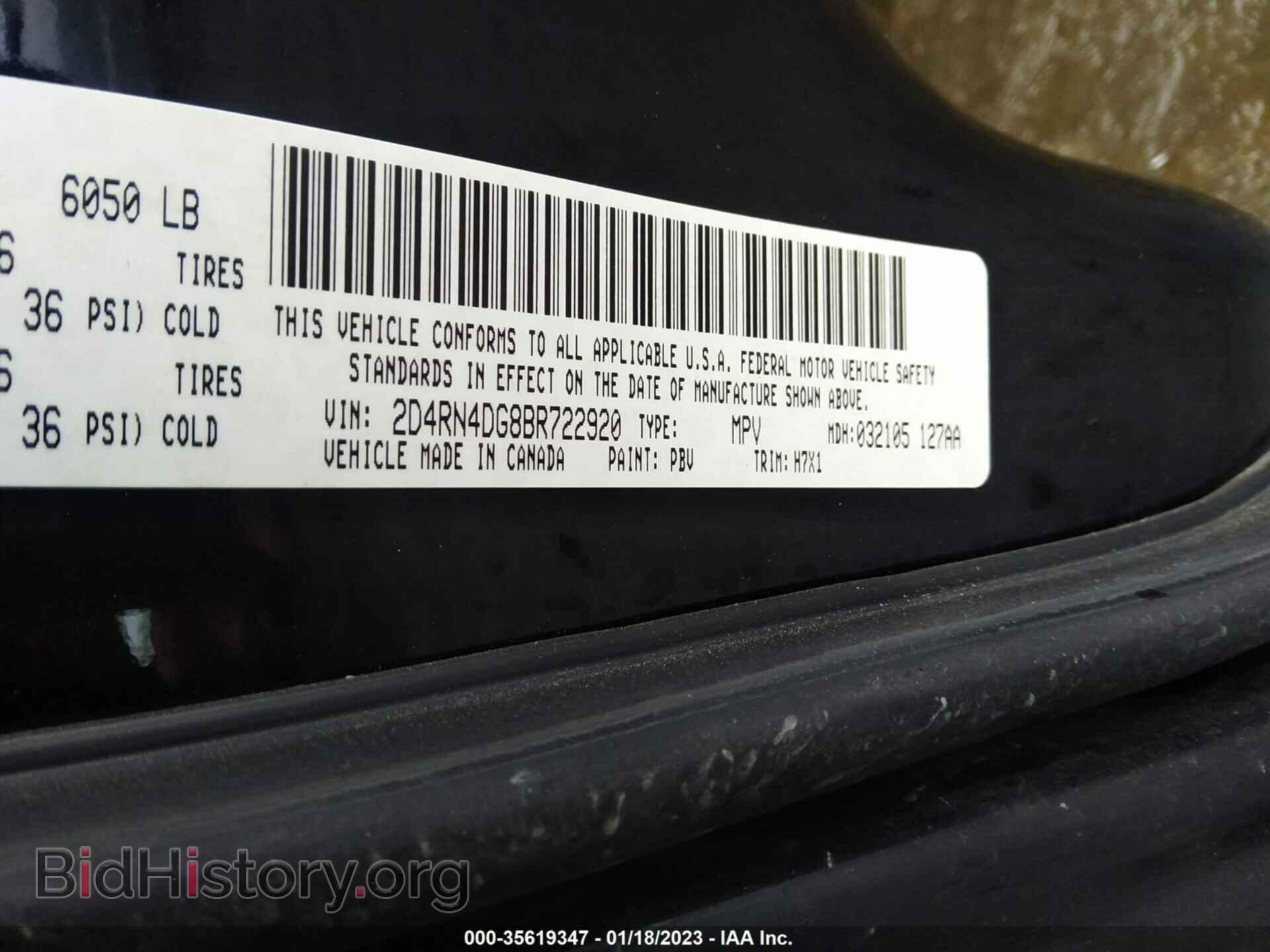 2011 DODGE GRAND CARAVAN - VIN: 2D4RN4DG8BR722920 - Фото 9