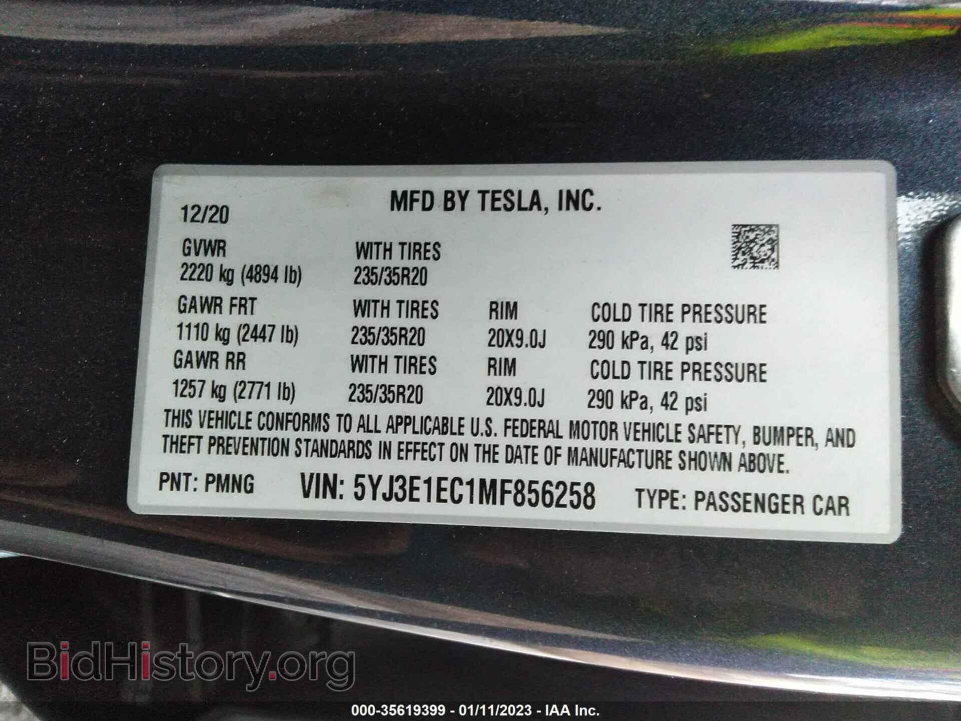 2021 TESLA MODEL 3 - VIN: 5YJ3E1EC1MF856258 - Photo 9