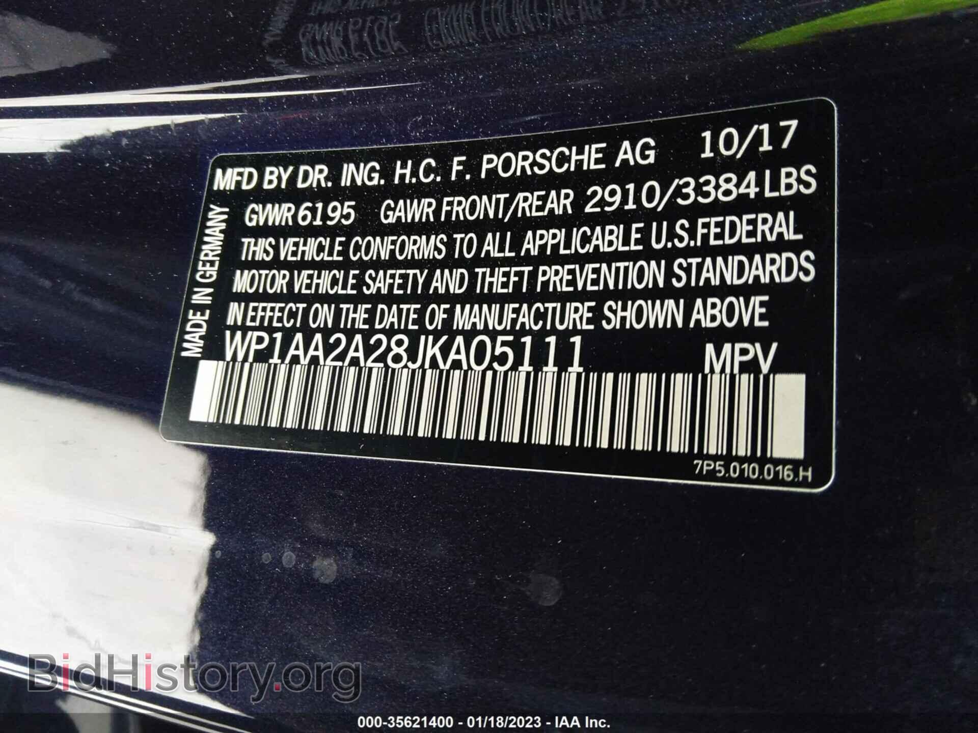 2018 PORSCHE CAYENNE - VIN: WP1AA2A28JKA05111 - Photo 9