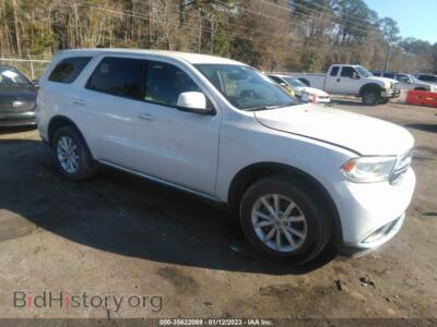 2019 Dodge DURANGO SXT, белый — VIN 1C4RDJAG1KC827598, IAAI
