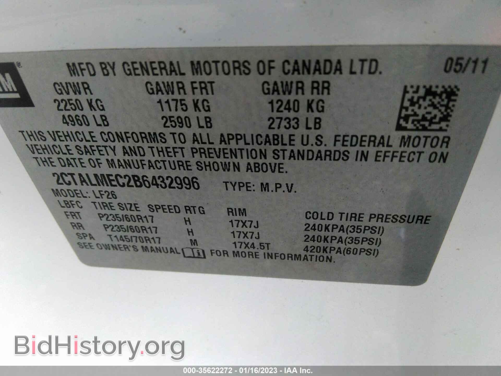 2011 GMC TERRAIN - VIN: 2CTALMEC2B6432996 - Photo 9