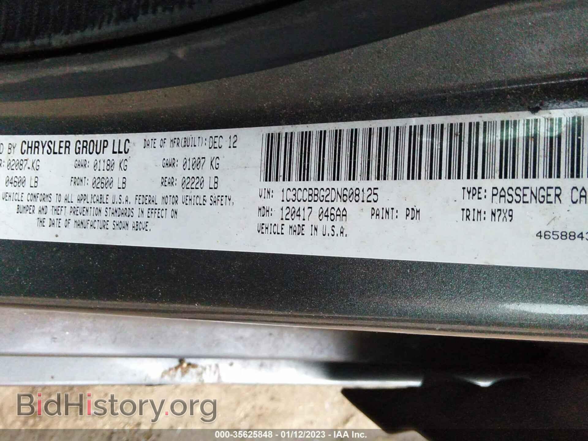 2013 CHRYSLER 200 - VIN: 1C3CCBBG2DN608125 - Photo 9